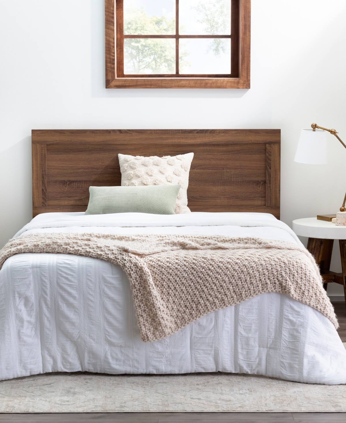 Classic Wood King Size Headboard Medium Brown WGL1s