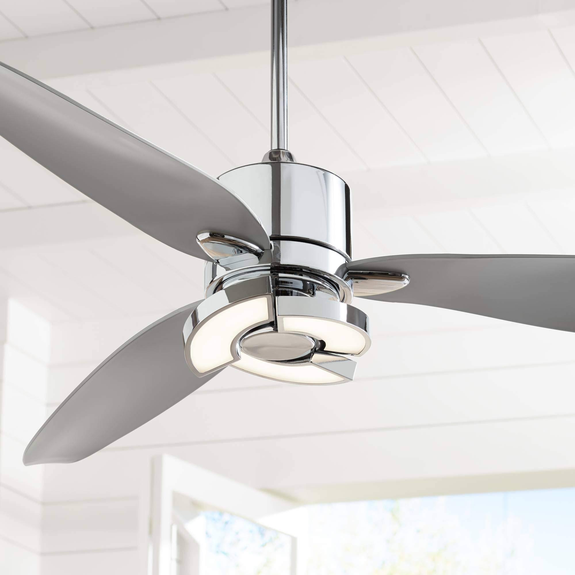 56 Possini Vengeance Chrome LED Ceiling Fan - WGL-1-s