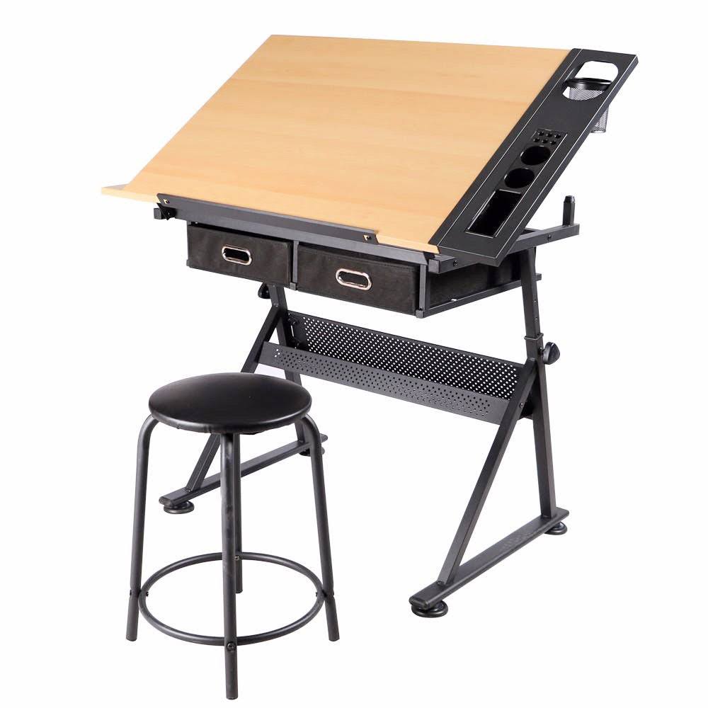 Drafting Drawing Table Tiltable Tabletop Adjustable Height for - WGL-1-s