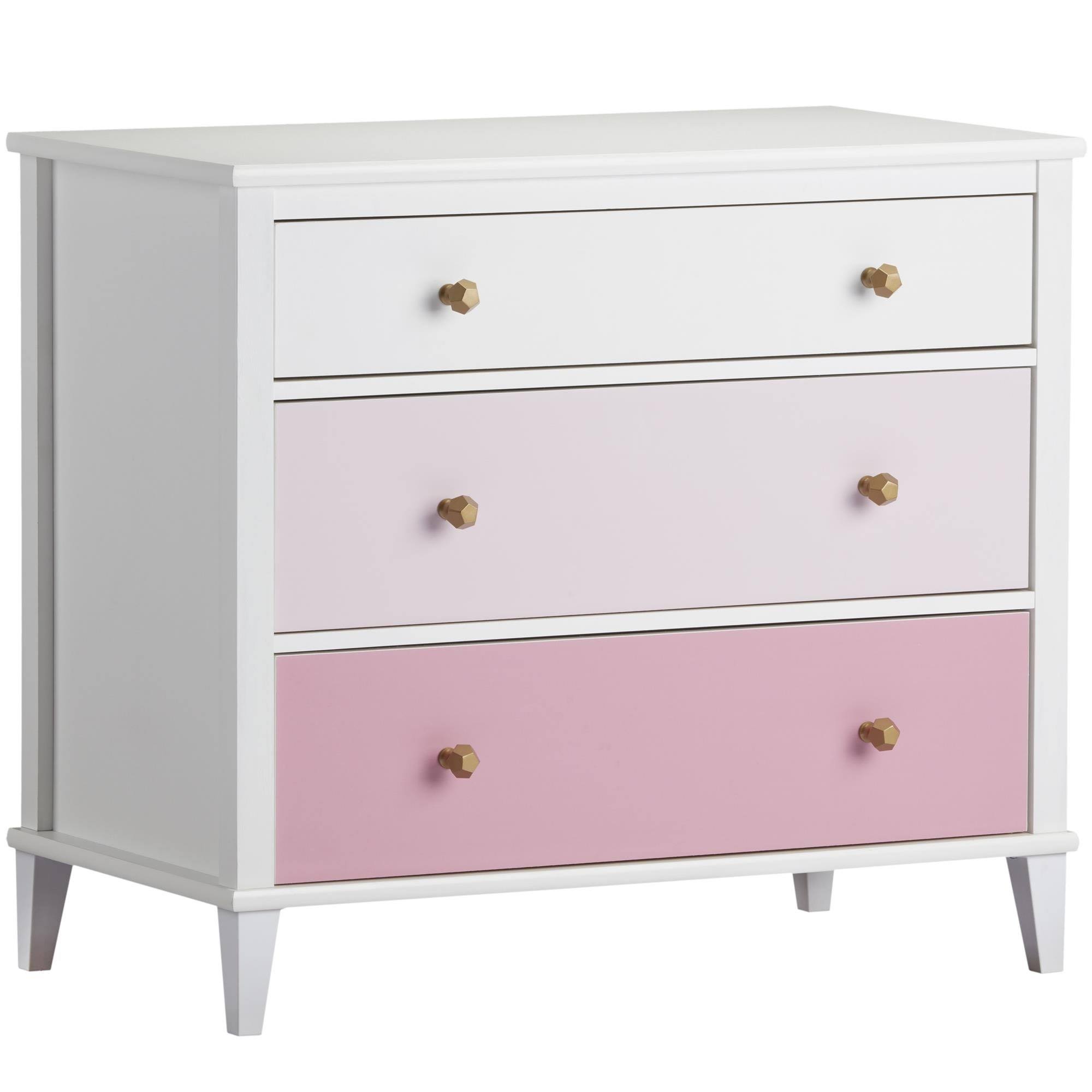 Little Seeds Monarch Hill Poppy White & Pink 3Drawer Dresser WGL1s