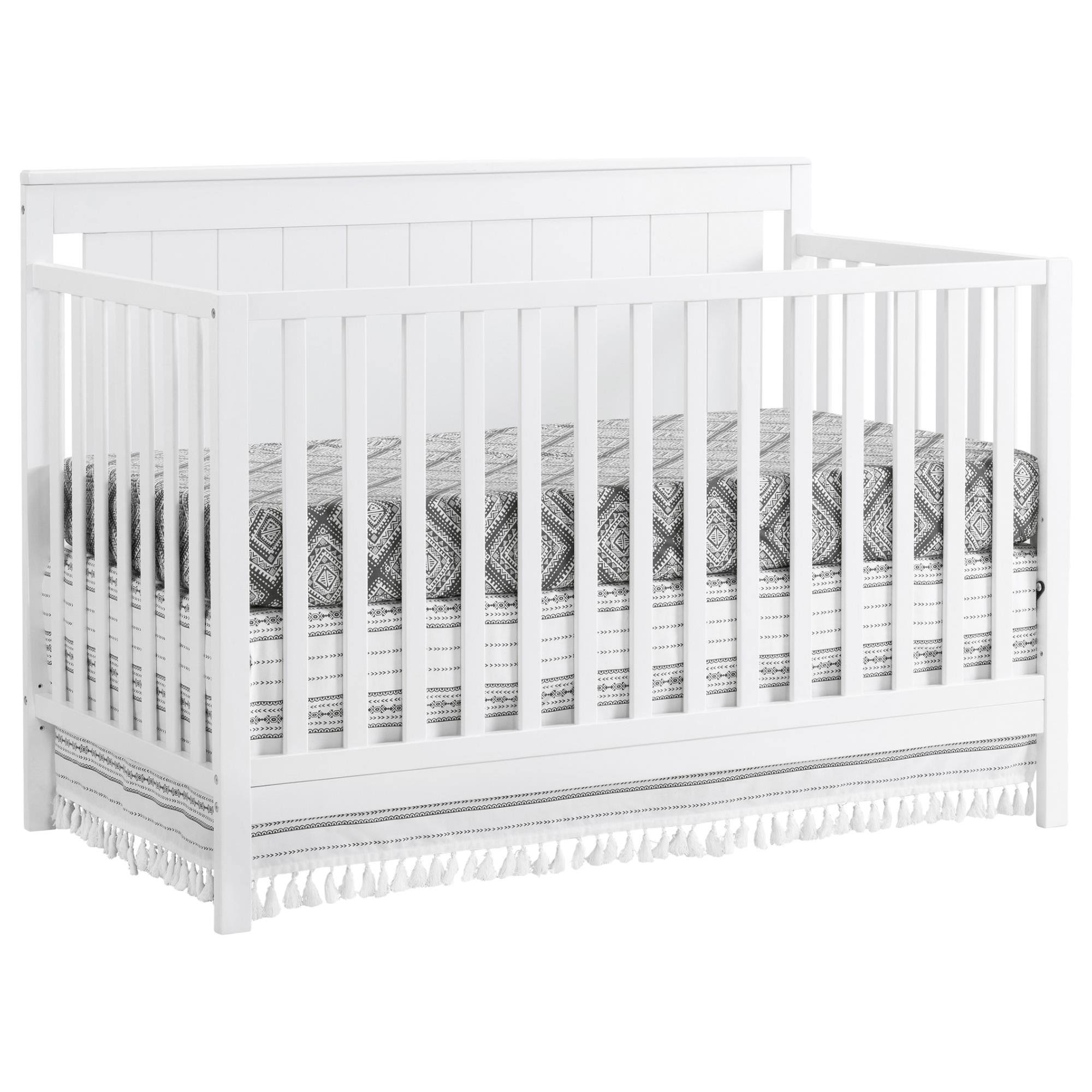 Oxford Baby Lazio 4in1 Convertible Crib Snow White WGL1s