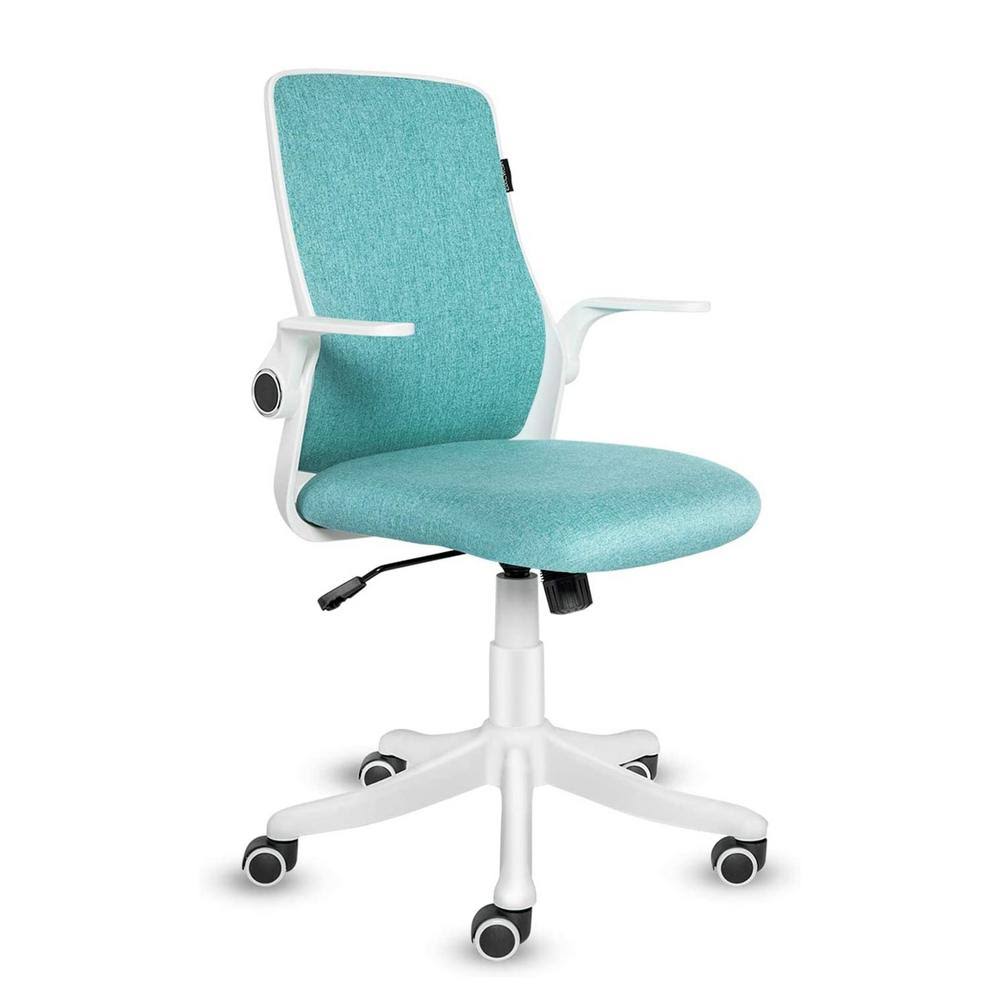 siavonce Green Fabric Office/Desk Chair with Adjustble Base and Armrest