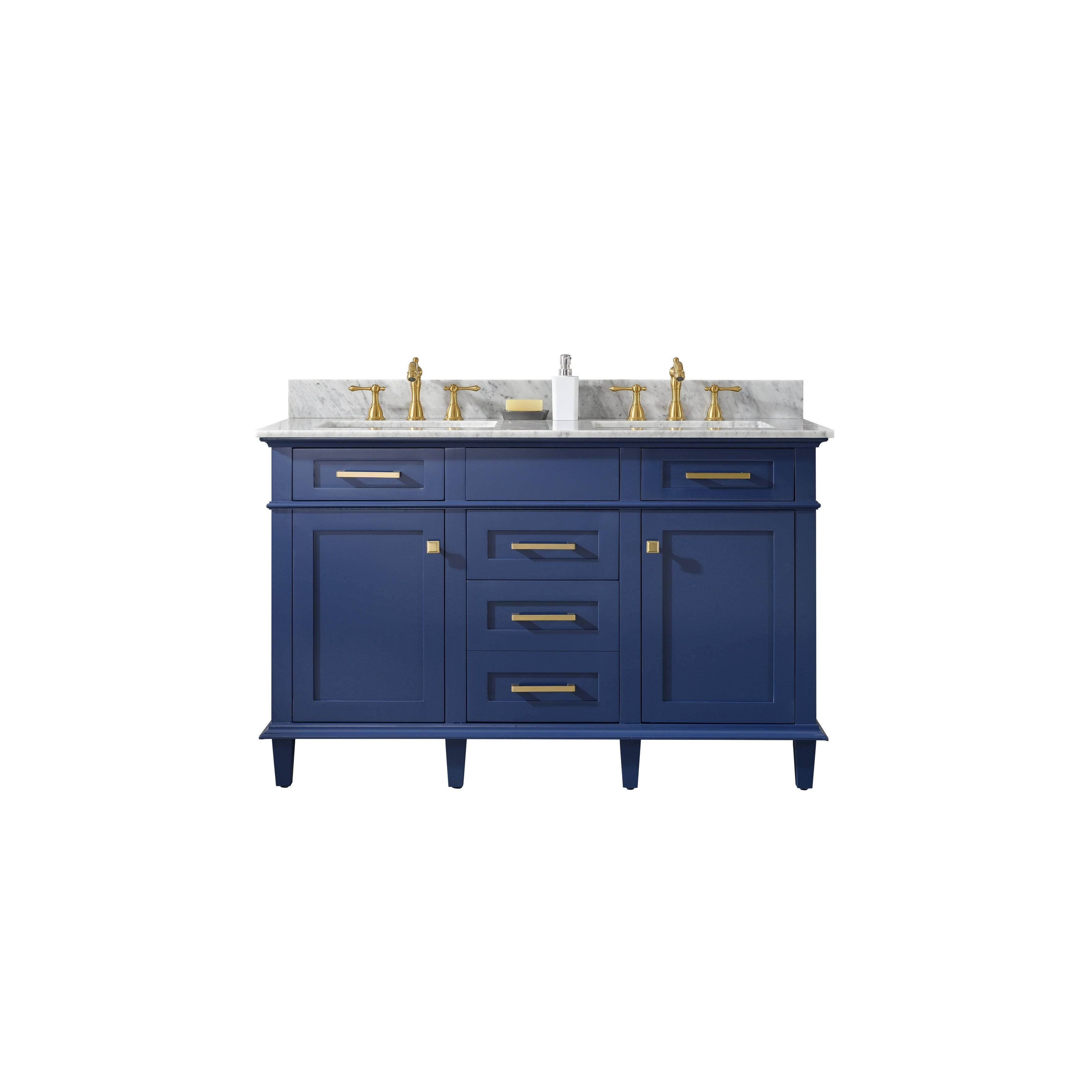 Legion Furniture WLF2254B 54 Blue Finish Double Sink Vanity