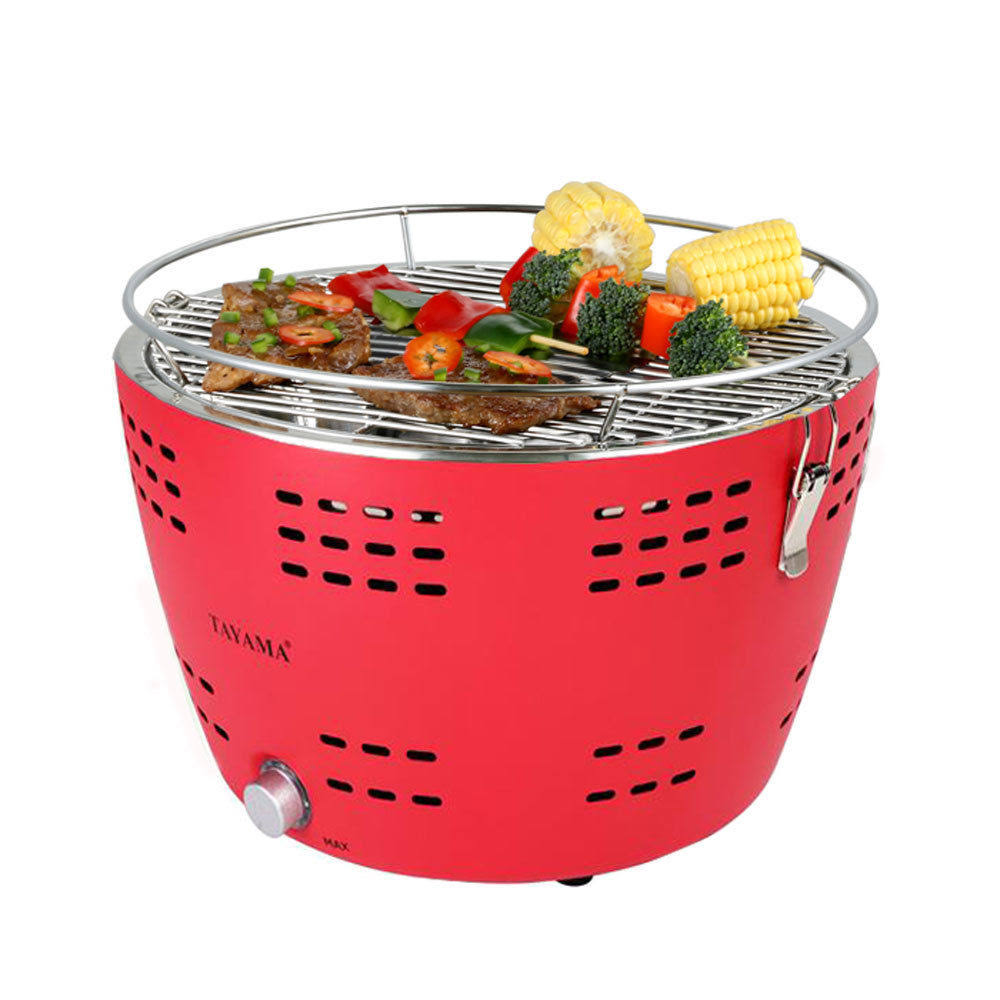 Tayama Portable Charcoal Grill in Red petsdu