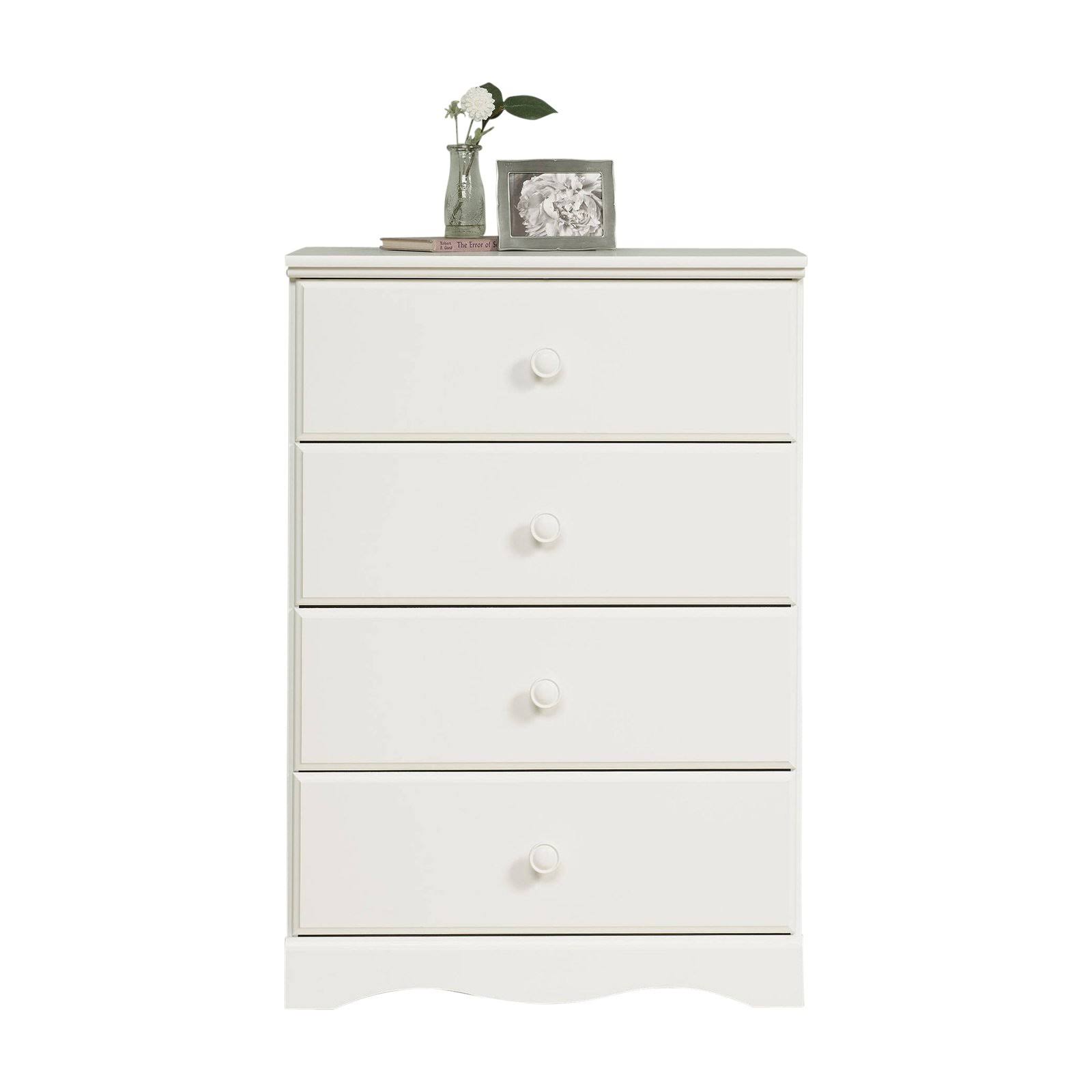 Sauder Storybook 4Drawer Chest, Soft White Finish WGL1s
