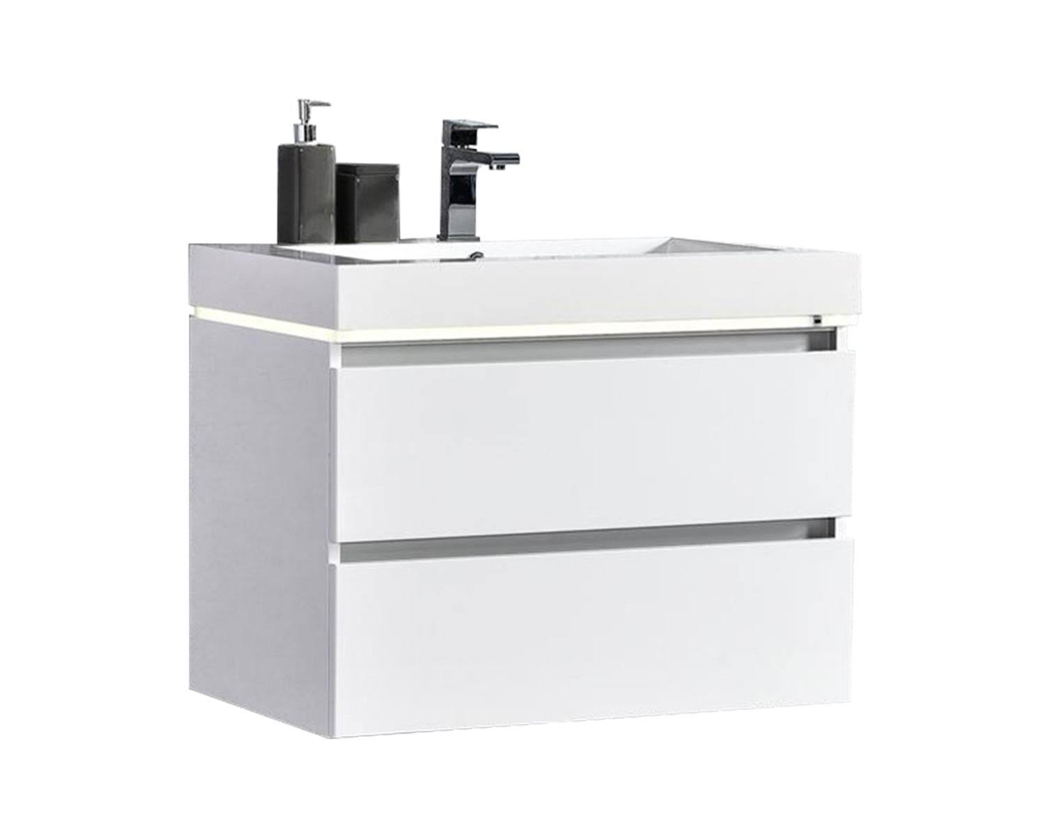 MTD Vanities Maui 30 LED Illuminated Single Sink Wall Mount Floating