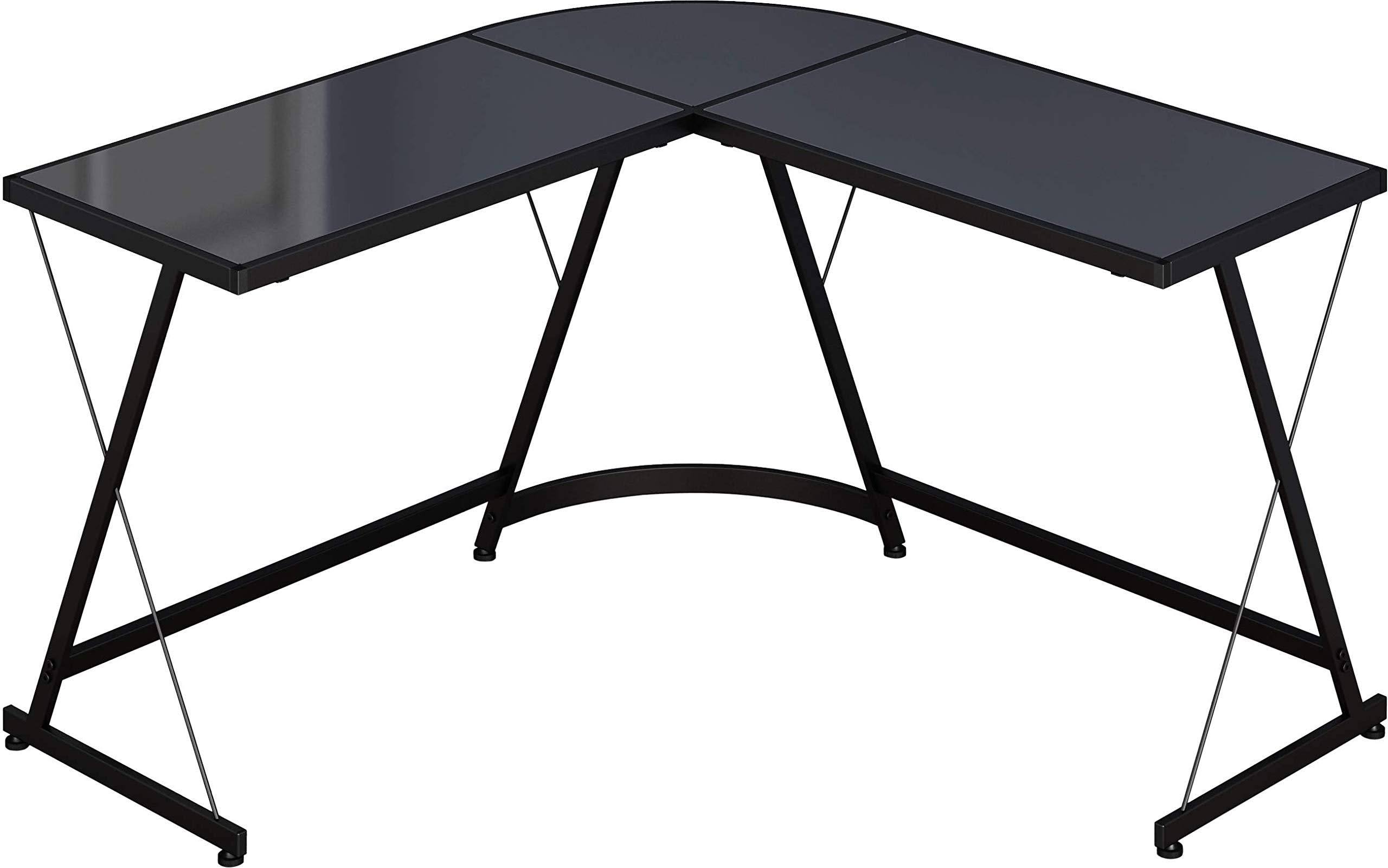 SHW LShaped Home Office Corner Desk (Black) WGL1s