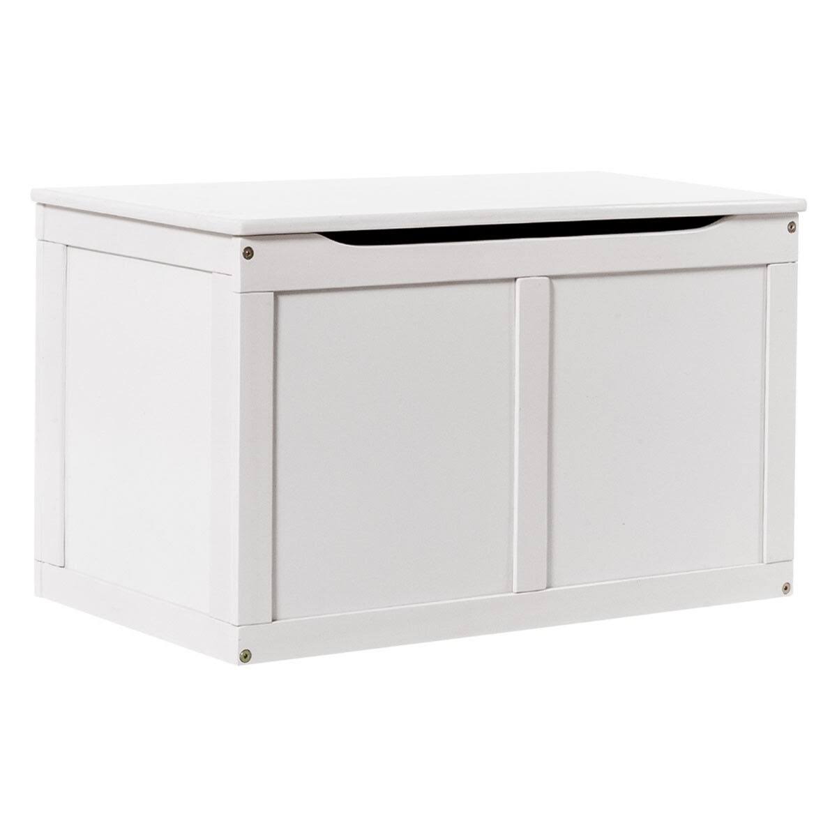 Wooden Toy Storage Chest Box White petsdu
