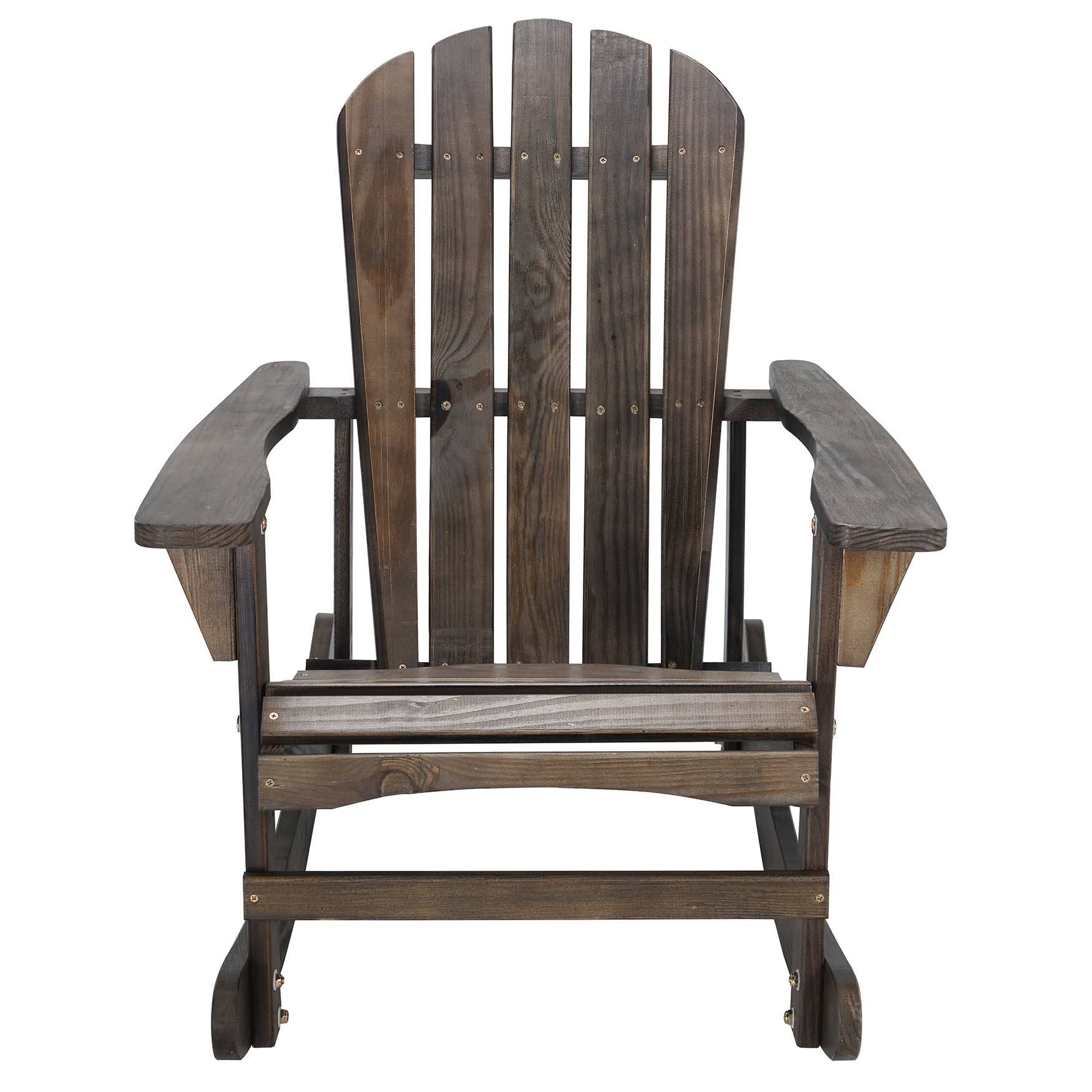 Saint Birch Adirondack Wooden Rocking Chair, Brown WGL1s