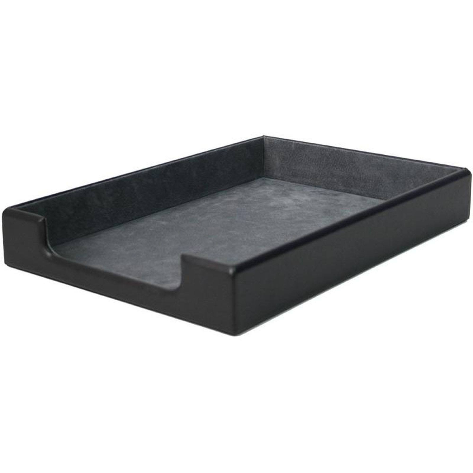 Leather Desk Letter Tray Black petsdu