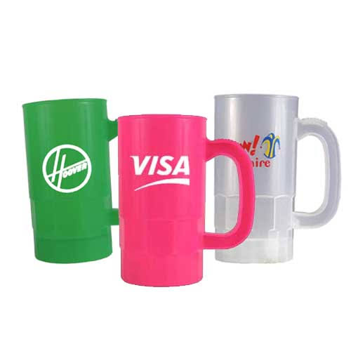150 Custom 14 oz. Plastic Beer Steins (Classic & Neon Colors) WGL1s