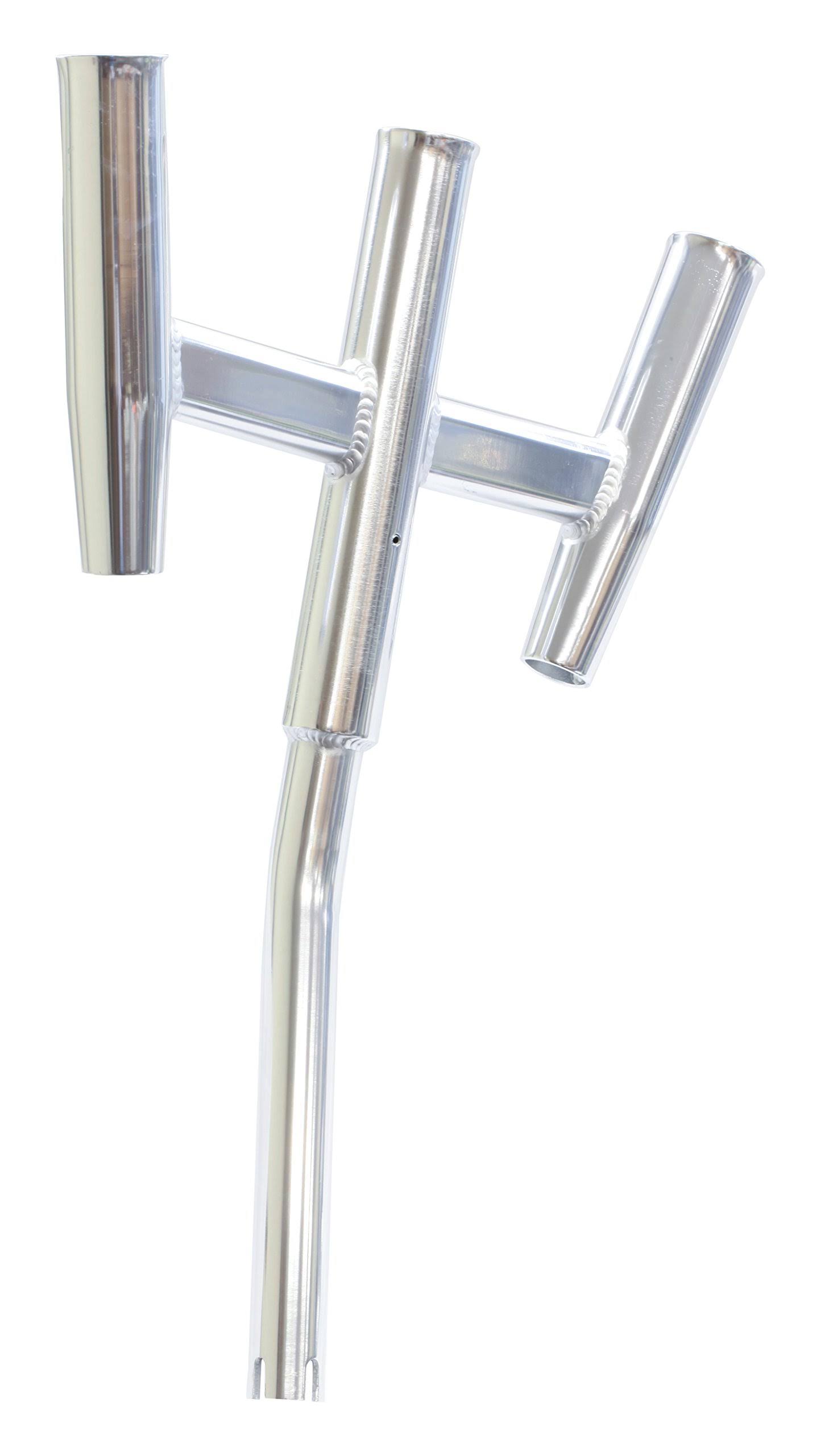  Triple Aluminum Kite Rod Holder Bent Butt Polished WGL1s