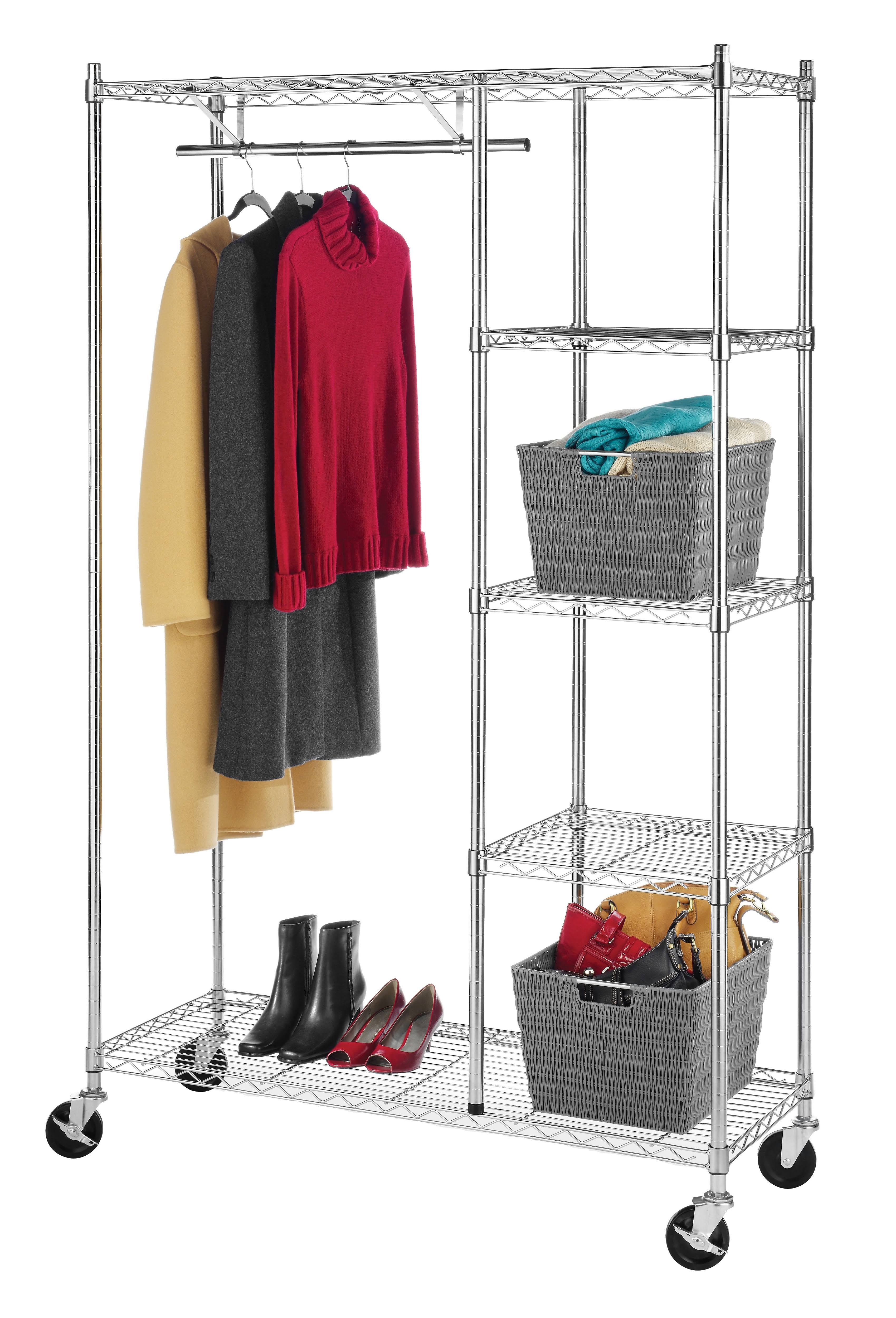 Whitmor Rolling Garment Shelves Rack WGL1s