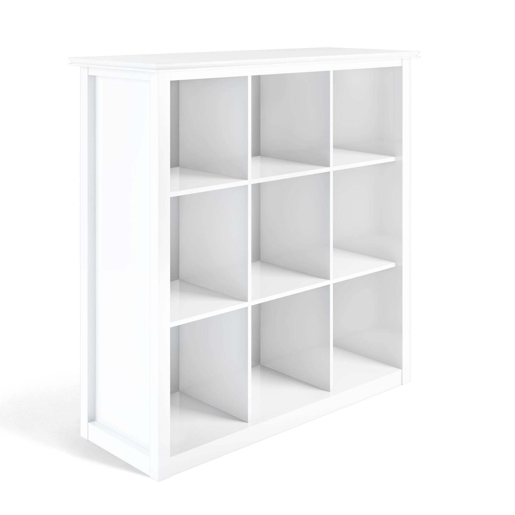 WyndenHall Stratford 9 Cube Bookshelf and Storage Unit White petsdu