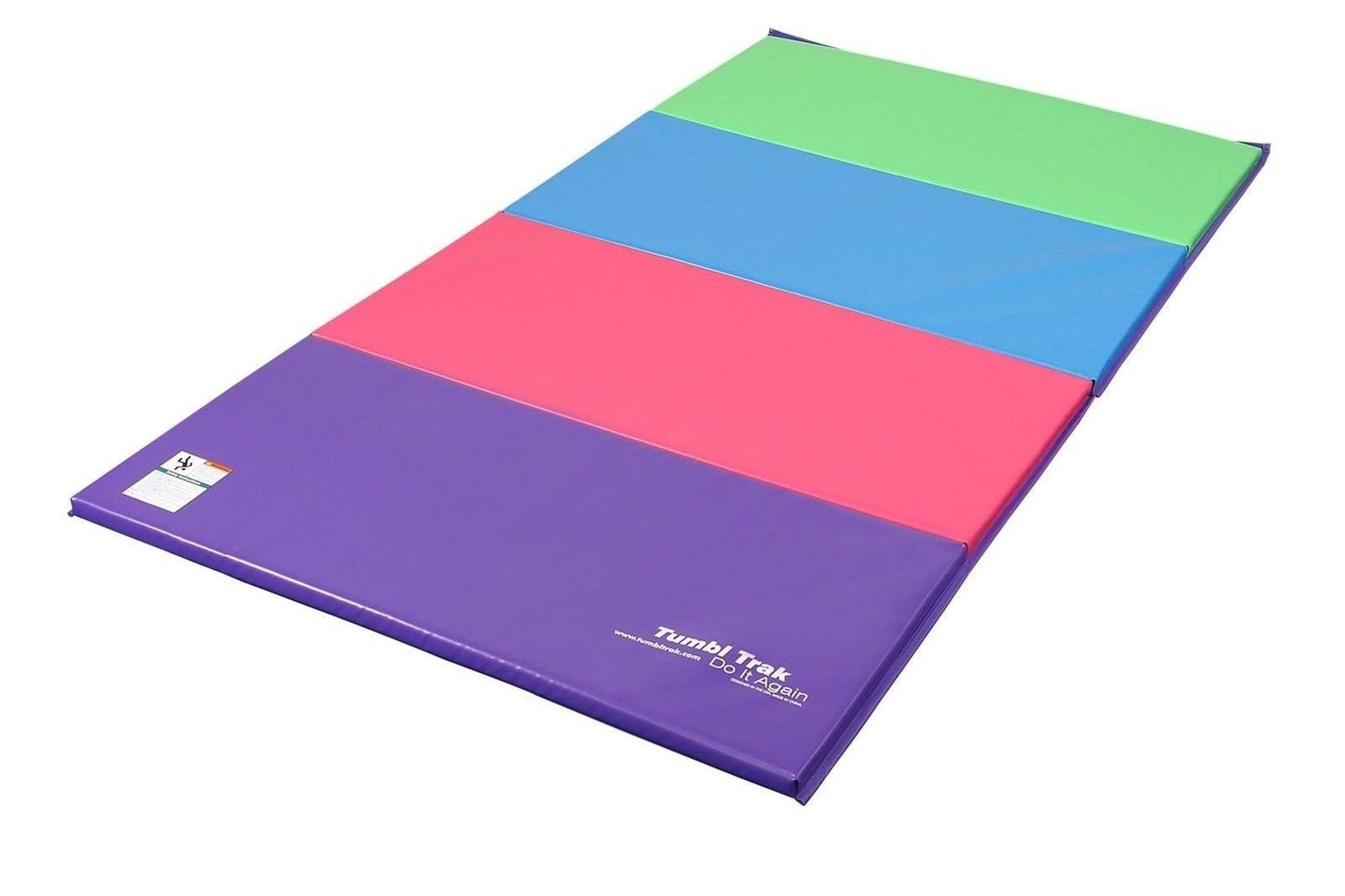 Tumbl Trak Tumbling Panel Mat, 4ft x 8ft x 2in, Bright Pastel petsdu