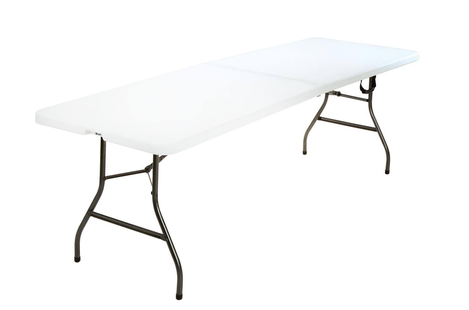 Cosco Deluxe 8 Foot X 30 Inch Fold-in-Half Blow Molded Folding Table ...