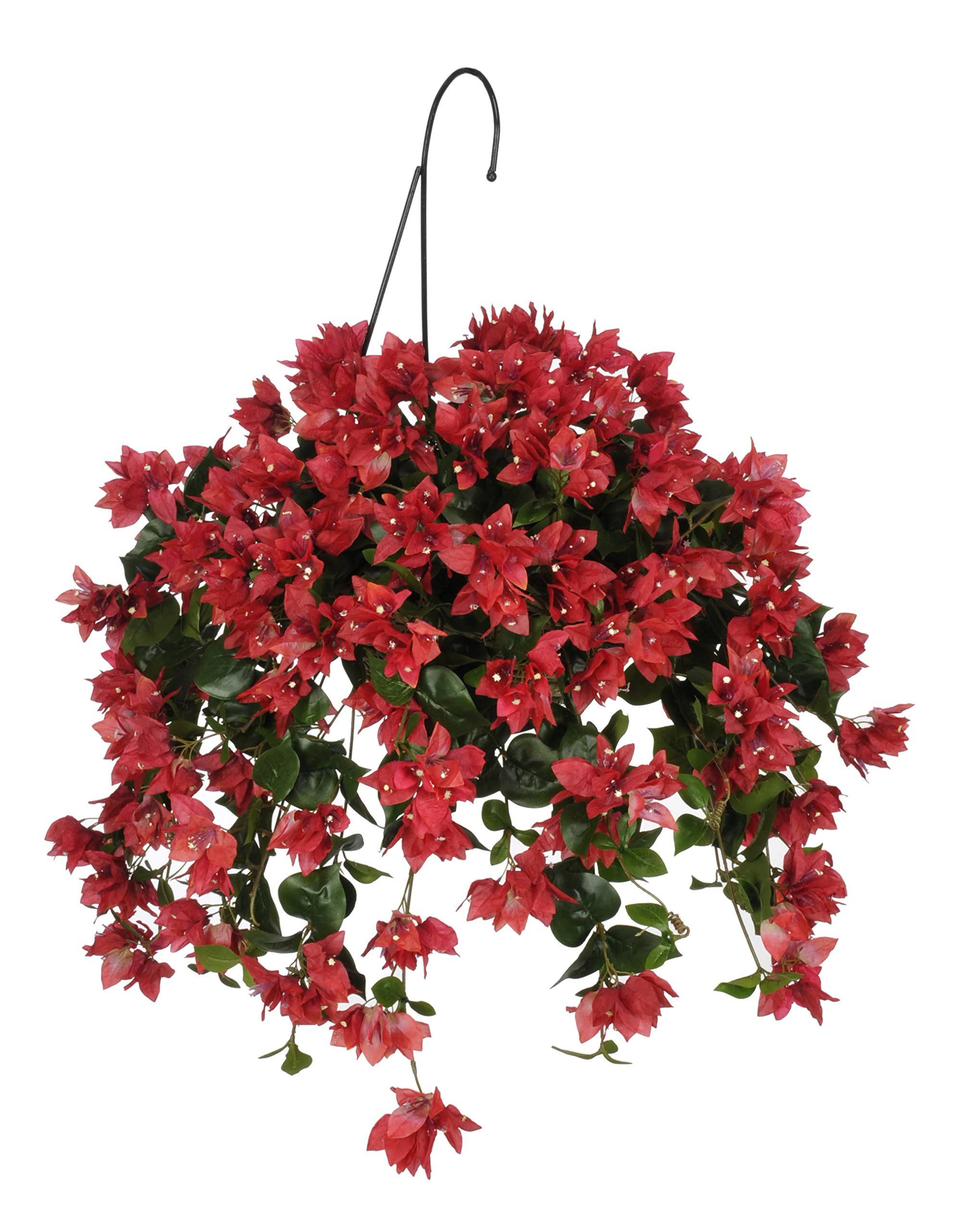 House of Silk Flowers Artificial Watermelon Red Bougainvillea Hanging