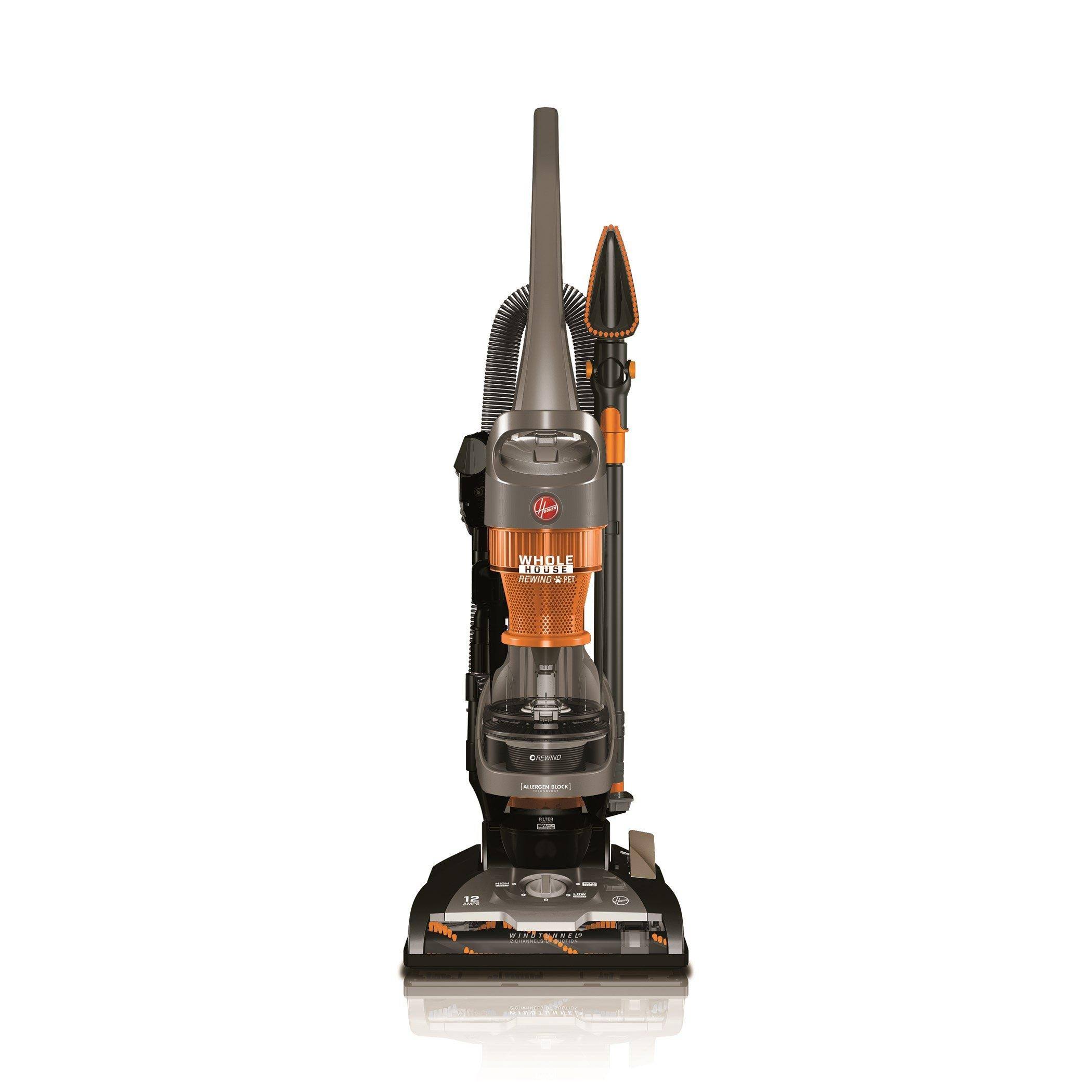 Hoover Windtunnel 2 Whole House Rewind Bagless Pet Upright Vacuum ...