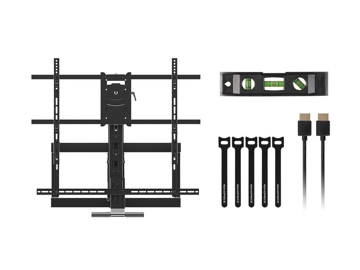 Monoprice Above Fireplace PullDown FullMotion Articulating TV Wall