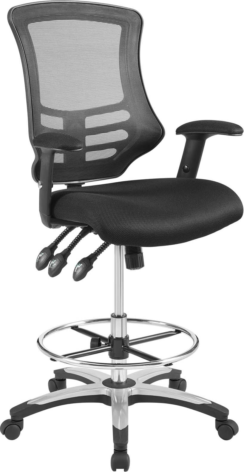 Modway Calibrate Mesh Drafting Chair Black petsdu
