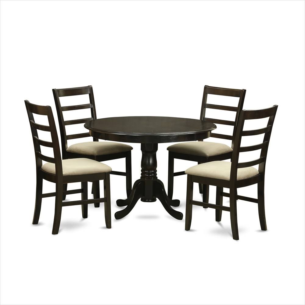 East West Furniture Hartland 5 Piece Small Kitchen Table Set Dining Table and 4 Kitchen Chairs