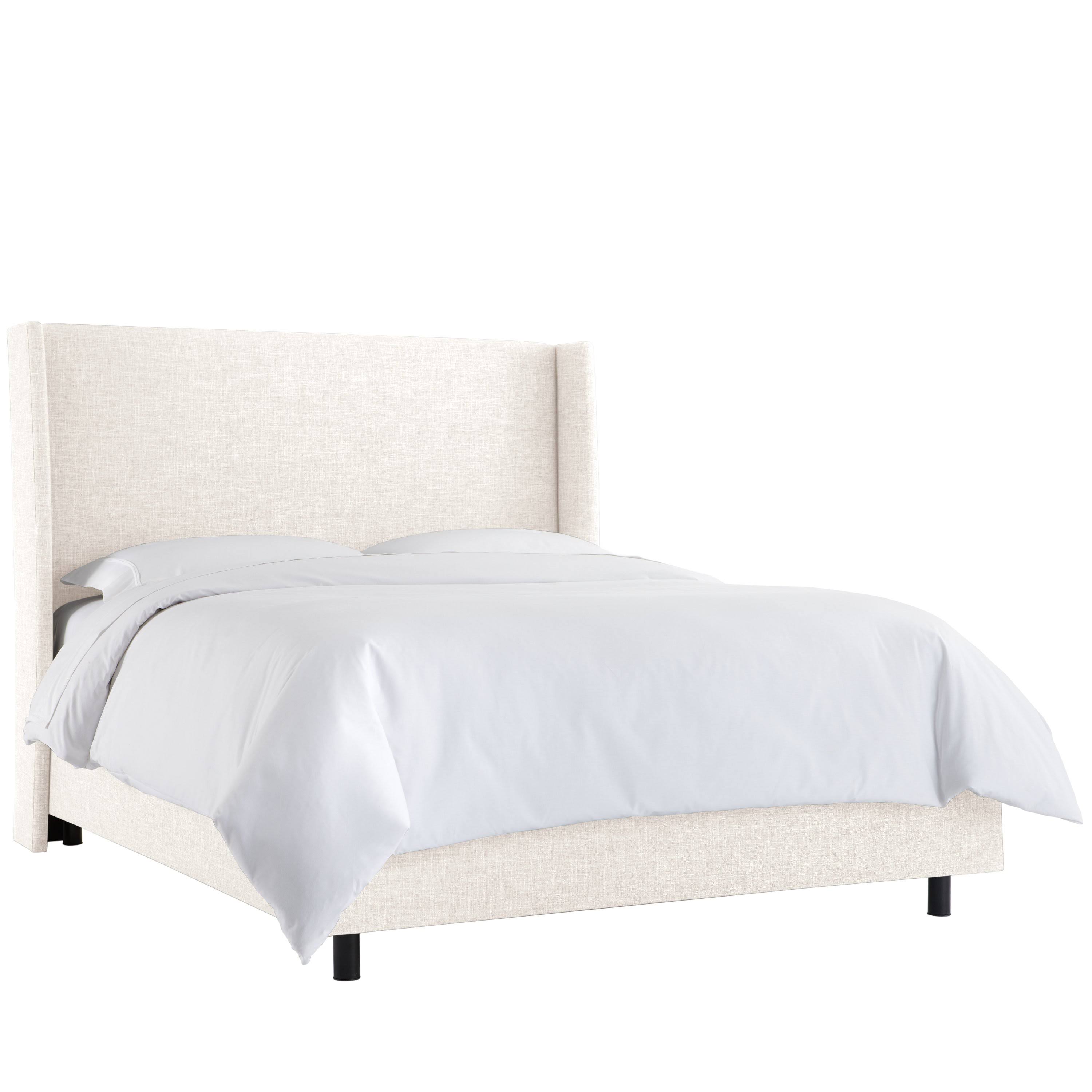 Skyline Furniture Queen Wingback Bed in Zuma White WGL1s