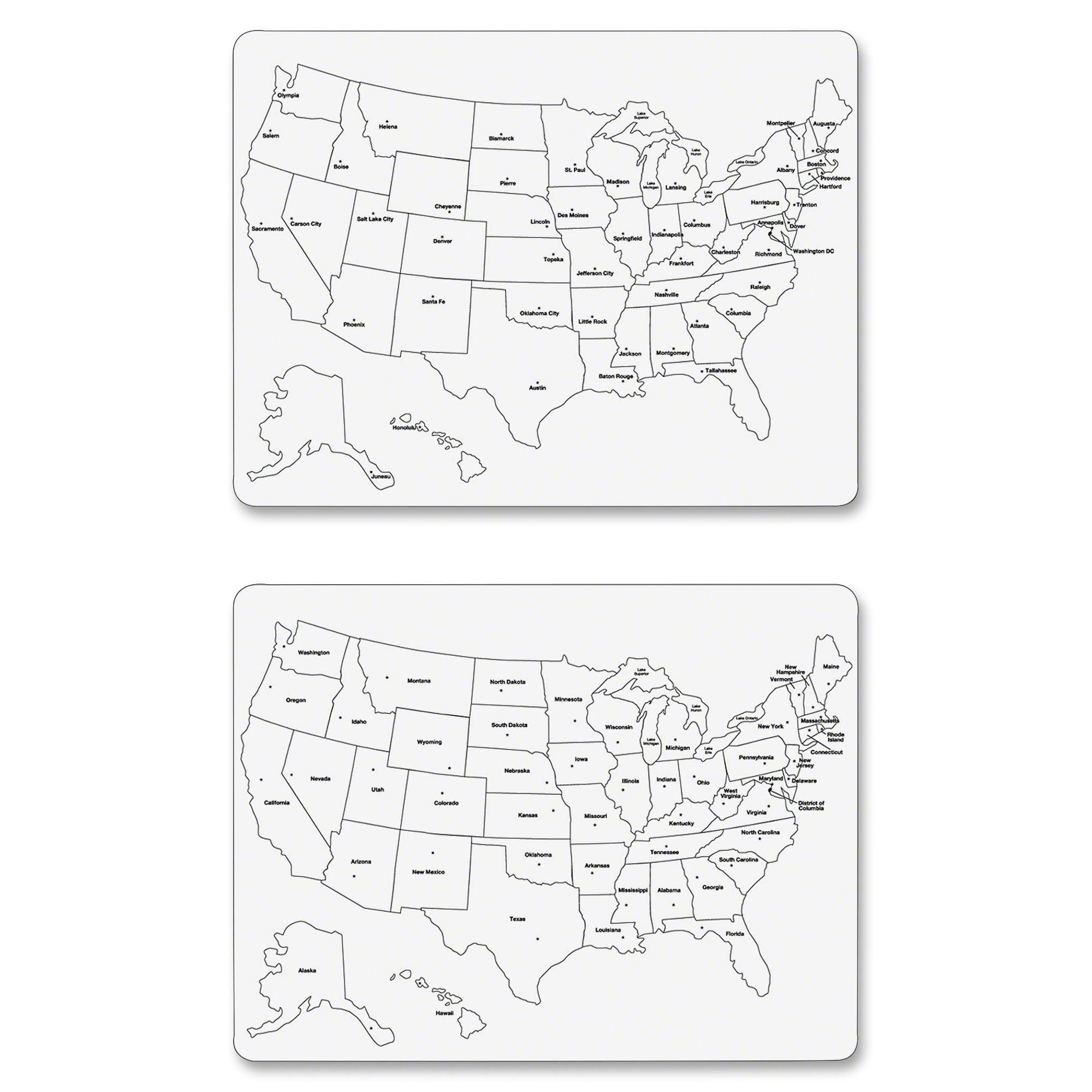 Two Sided U S Map Whiteboard petsdu