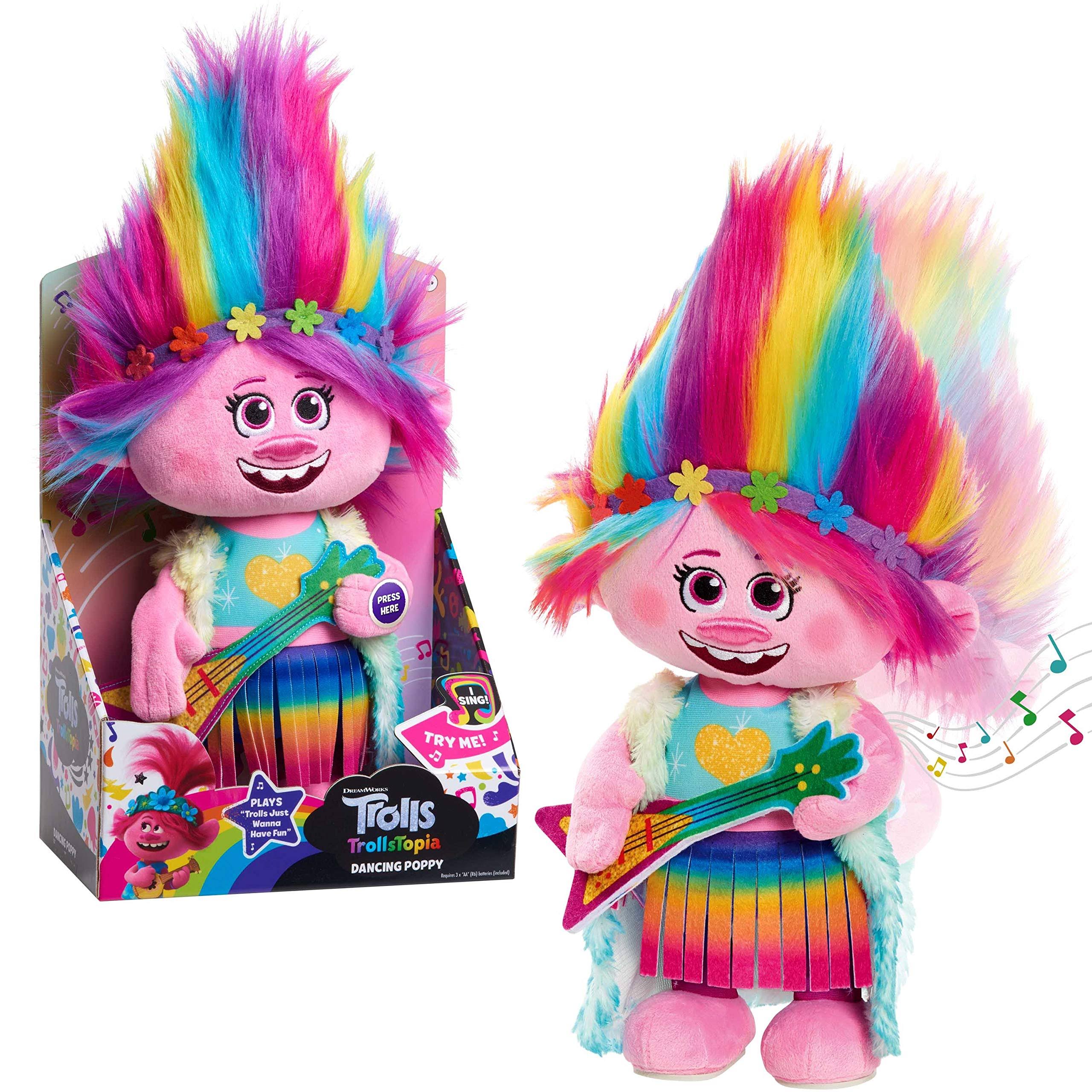 Trolls World Tour Dancing Feature Poppy Plush - Wgl-1-s