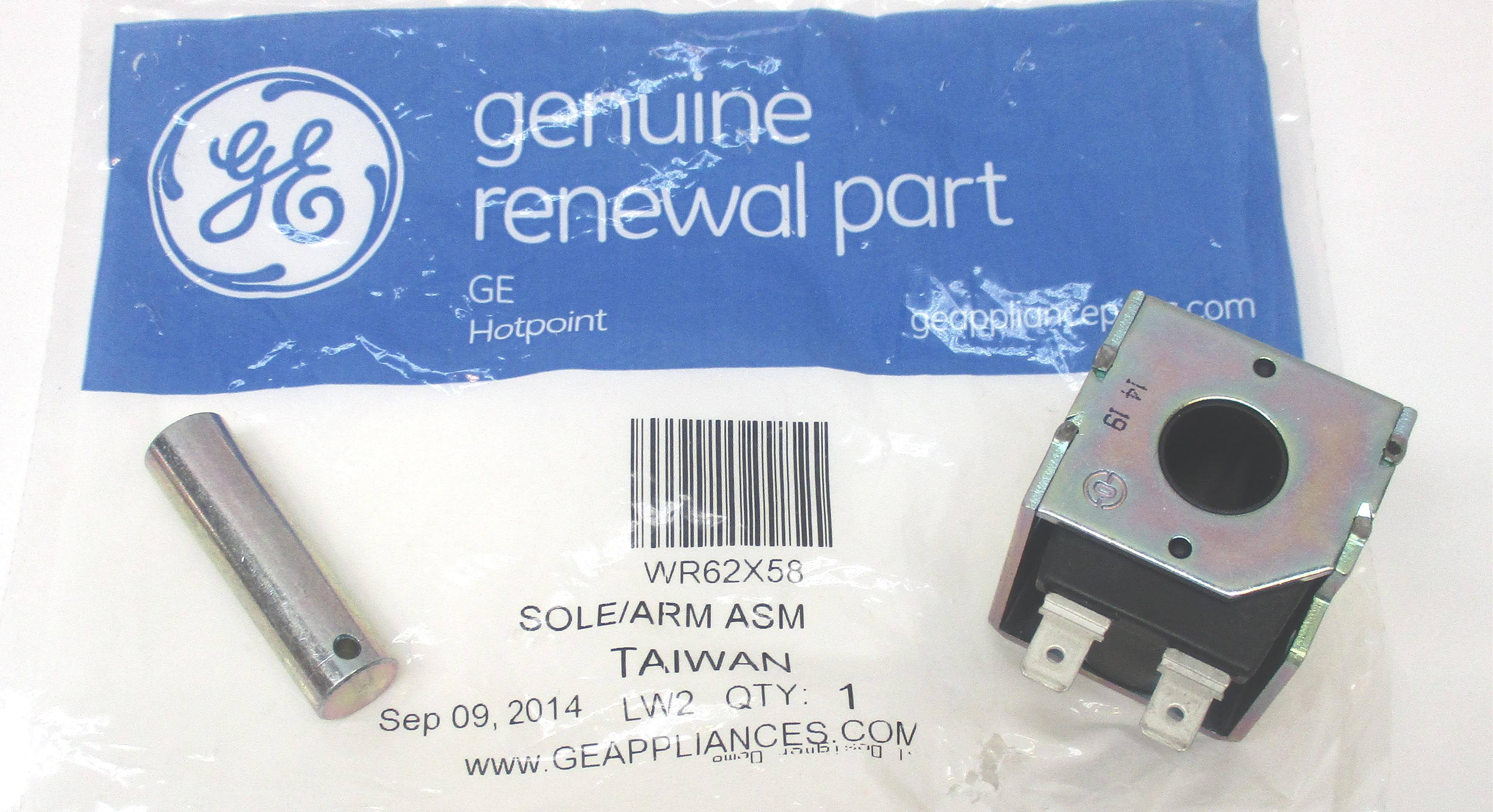 GE Wr62x58 Solenoid Assembly for Refrigerator WGL1s