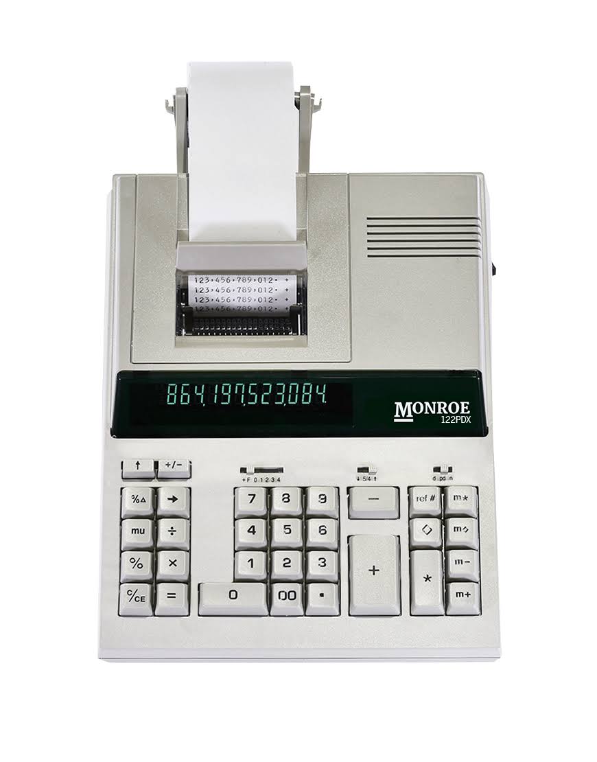 Monroe 122pdx Desktop Print Display Calculator WGL1s