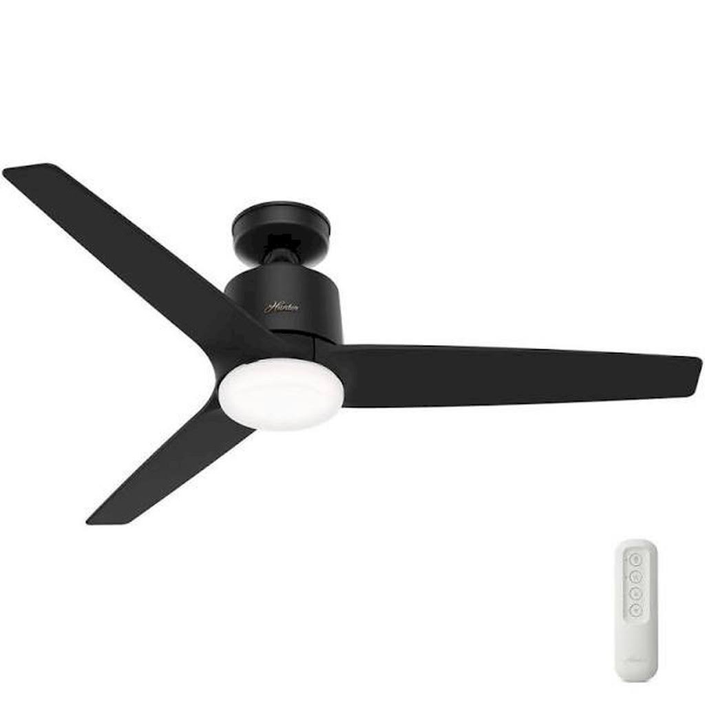 Hunter Moxie 52 in. Integrated LED Indoor Matte Black Ceiling Fan with
