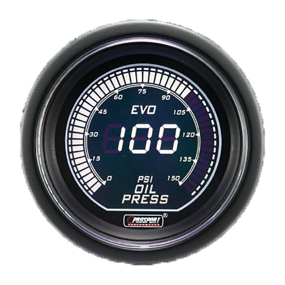 Prosport Performance Evo Series Digital Oil Pressure Gauge 0150 PSI