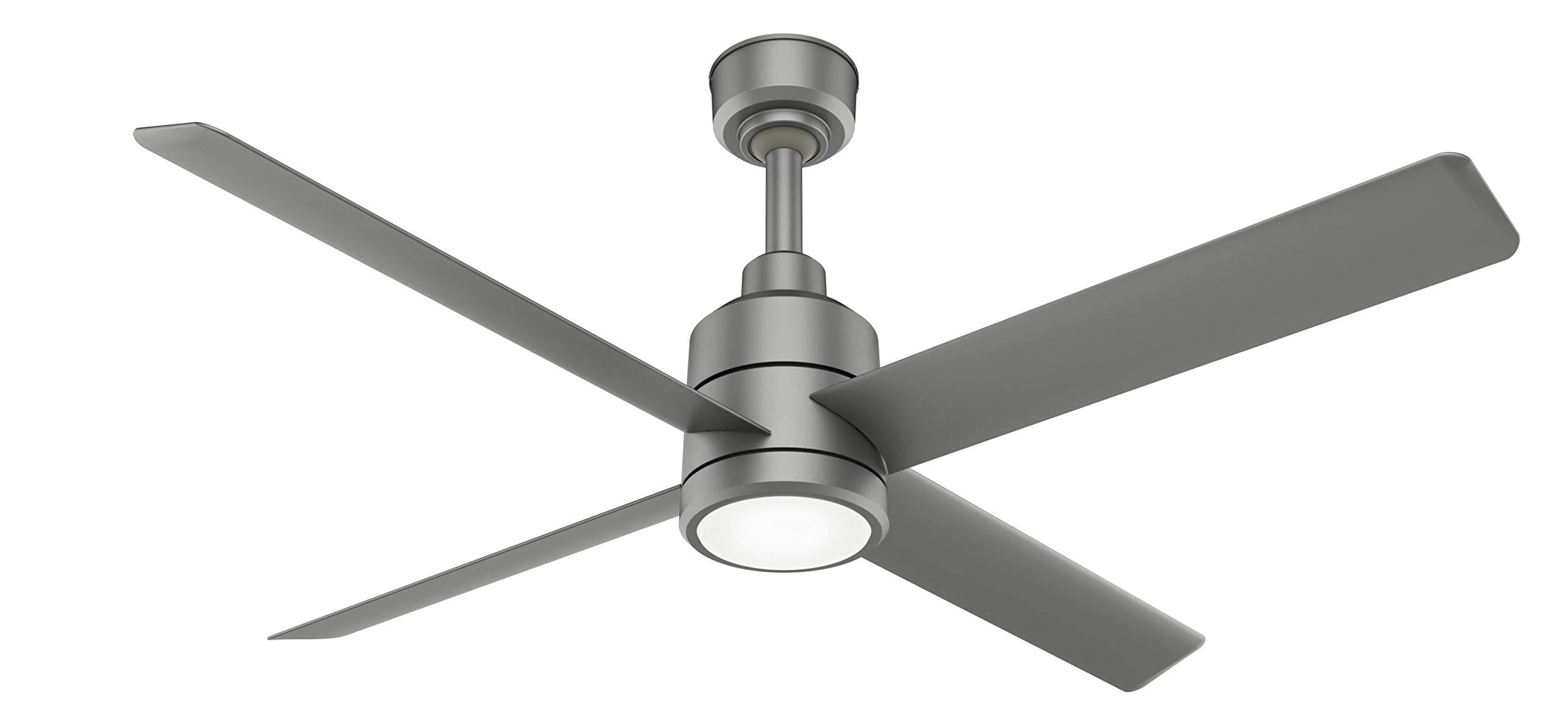 Trak 72in Matte Silver LED Ceiling Fan with Remote (4Blade) 76014