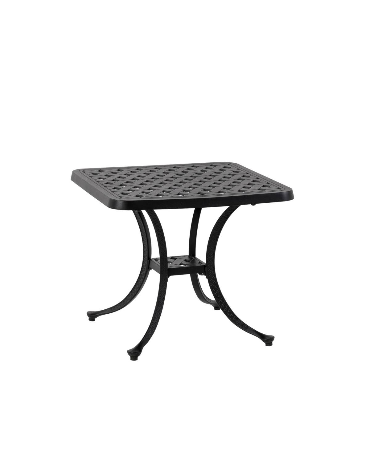 Elm Plus Cast Aluminium Patio Side Table Black WGL1s