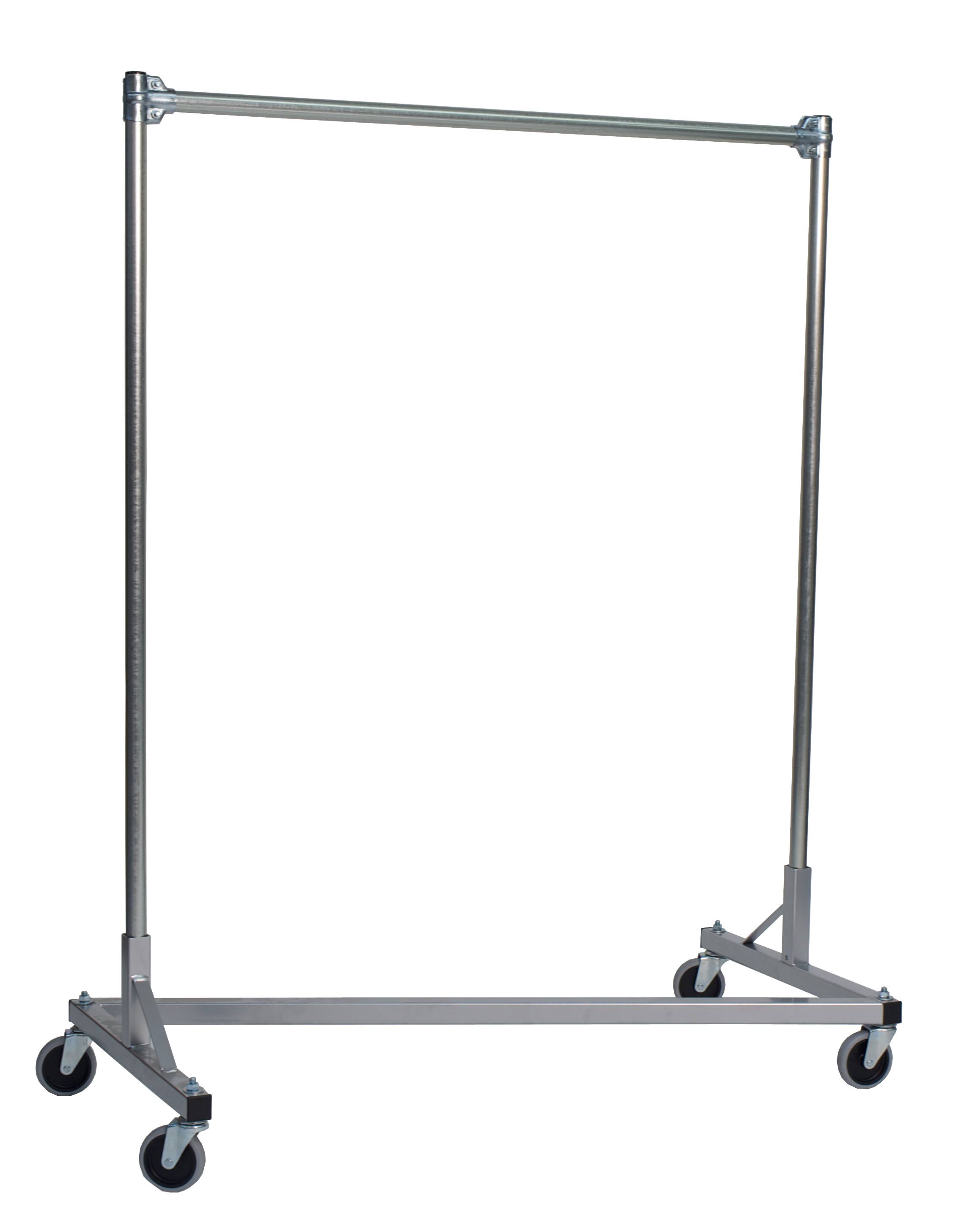 Heavy Duty Z Rack 48 In Single Rail Garment Rack In Silver WGL 1 s