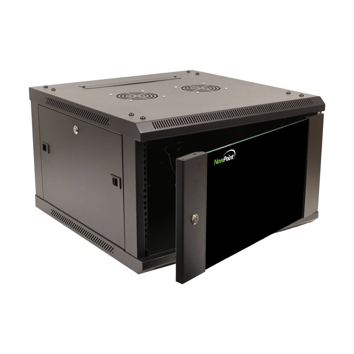 Navepoint 6U Wall Mount Network Server 600mm Depth Cabinet Rack ...