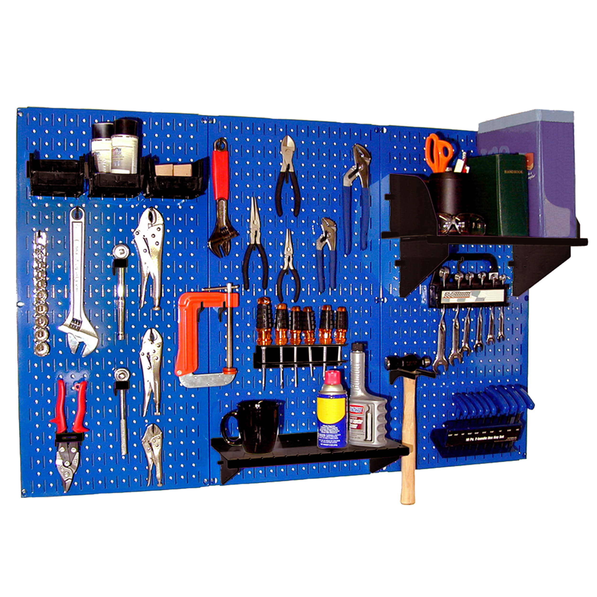 Wall Control Pegboard Standard Tool Storage Kit, Blue/Black WGL1s