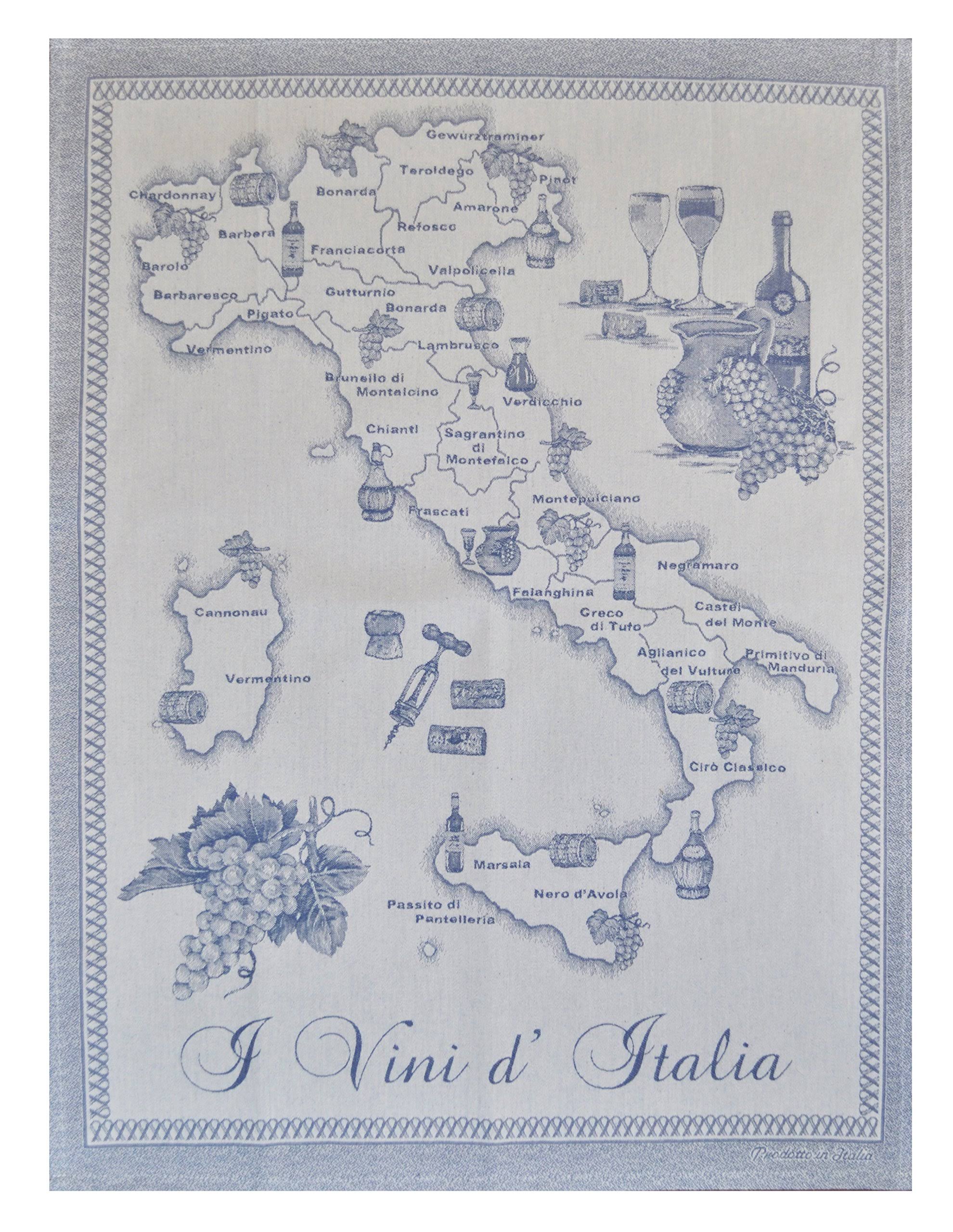Abbiamo Tutto Wines of Italy Dishcloth, Blue petsdu