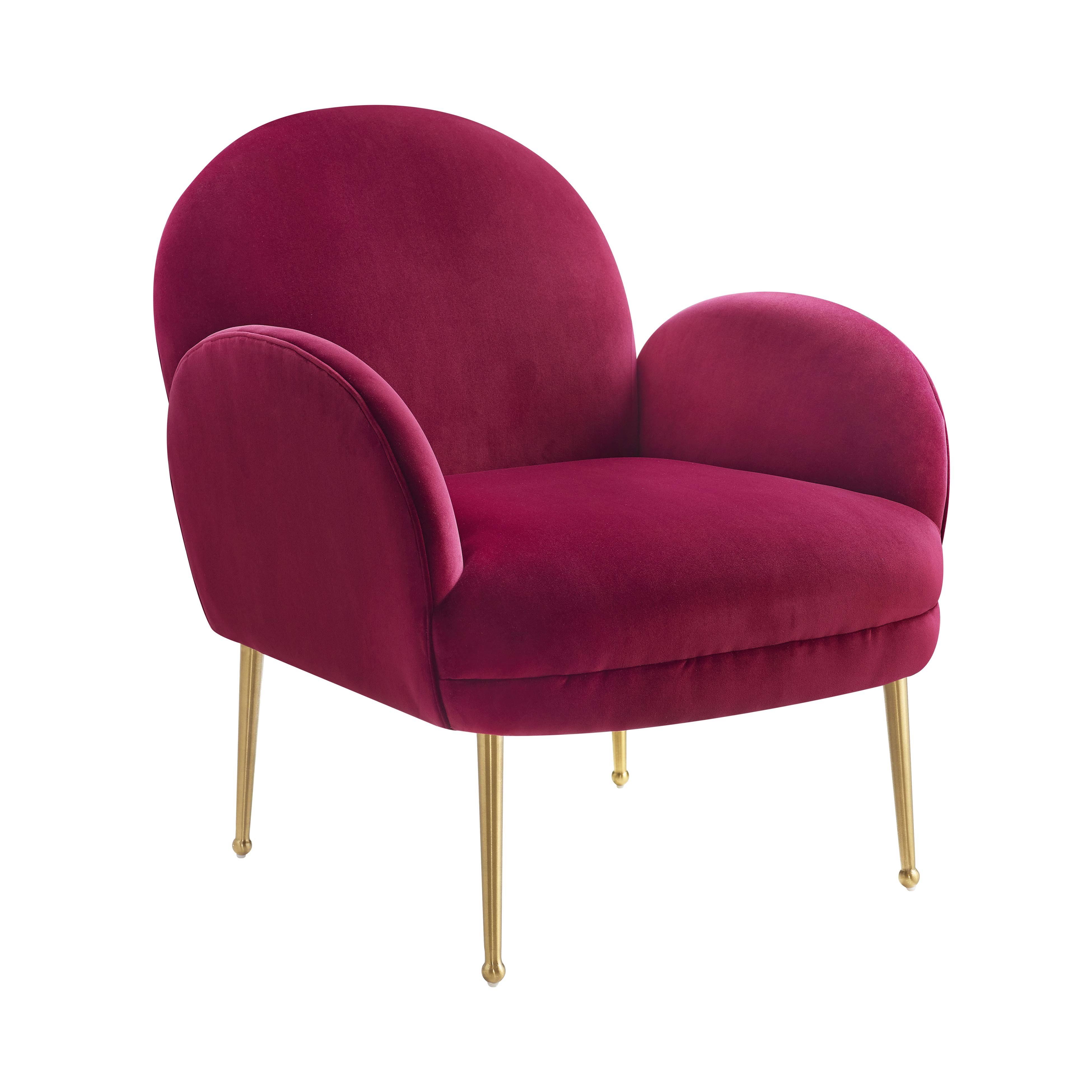 Furniture Gwen Plum Velvet Chair WGL1s
