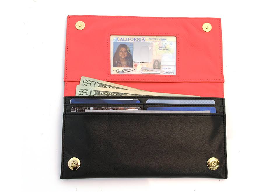 Thinnest RFID Checkbook Wallet Black WGL1s
