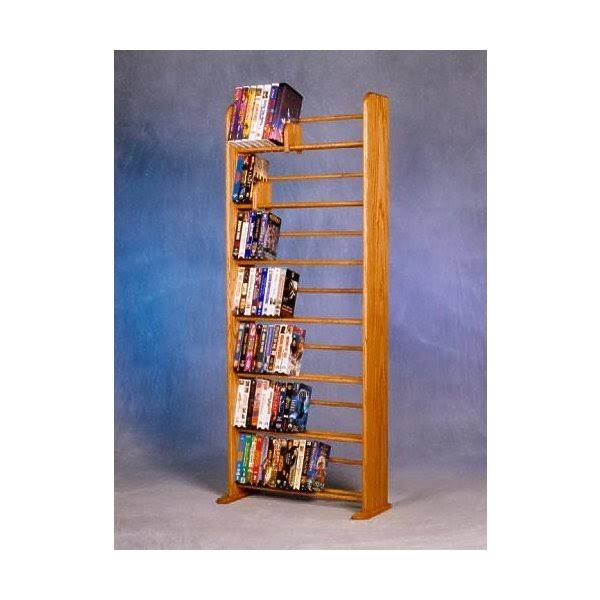 CD Racks Solid Oak 7 Row Dowel DVD/VHS Rack 705DVD WGL1s