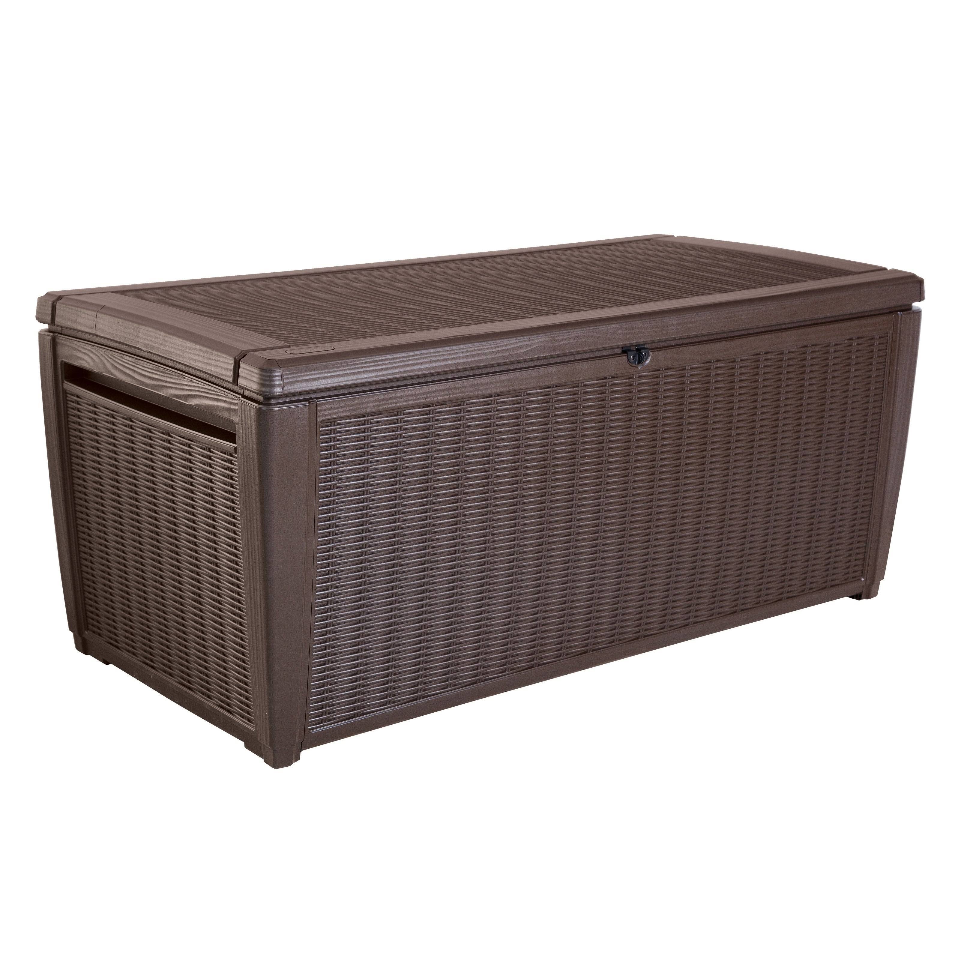 Sumatra Outdoor Deck Storage Box, Whiskey Brown - WGL-1-s