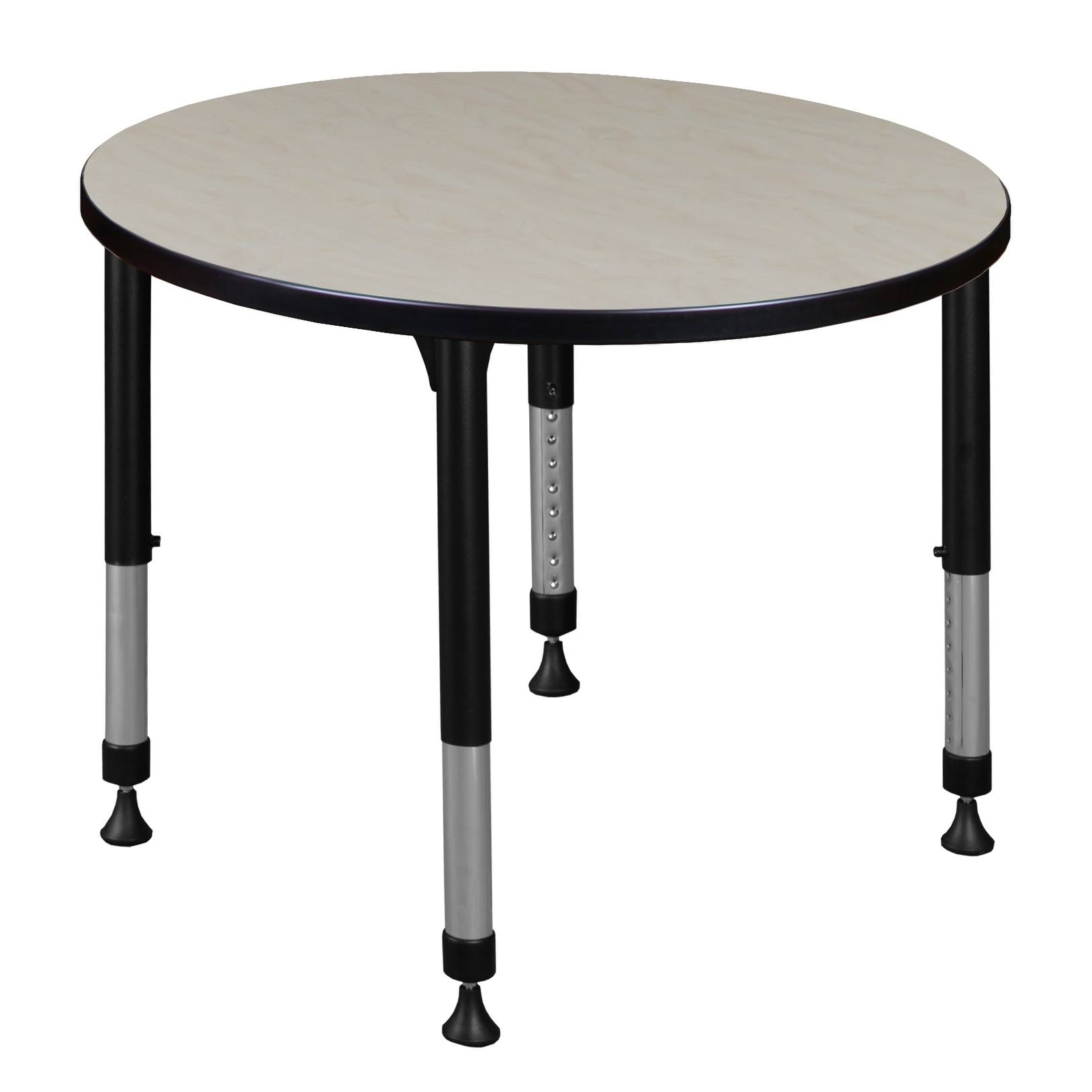 Regency Kee 30 in. Round Height Adjustable Classroom Table Maple