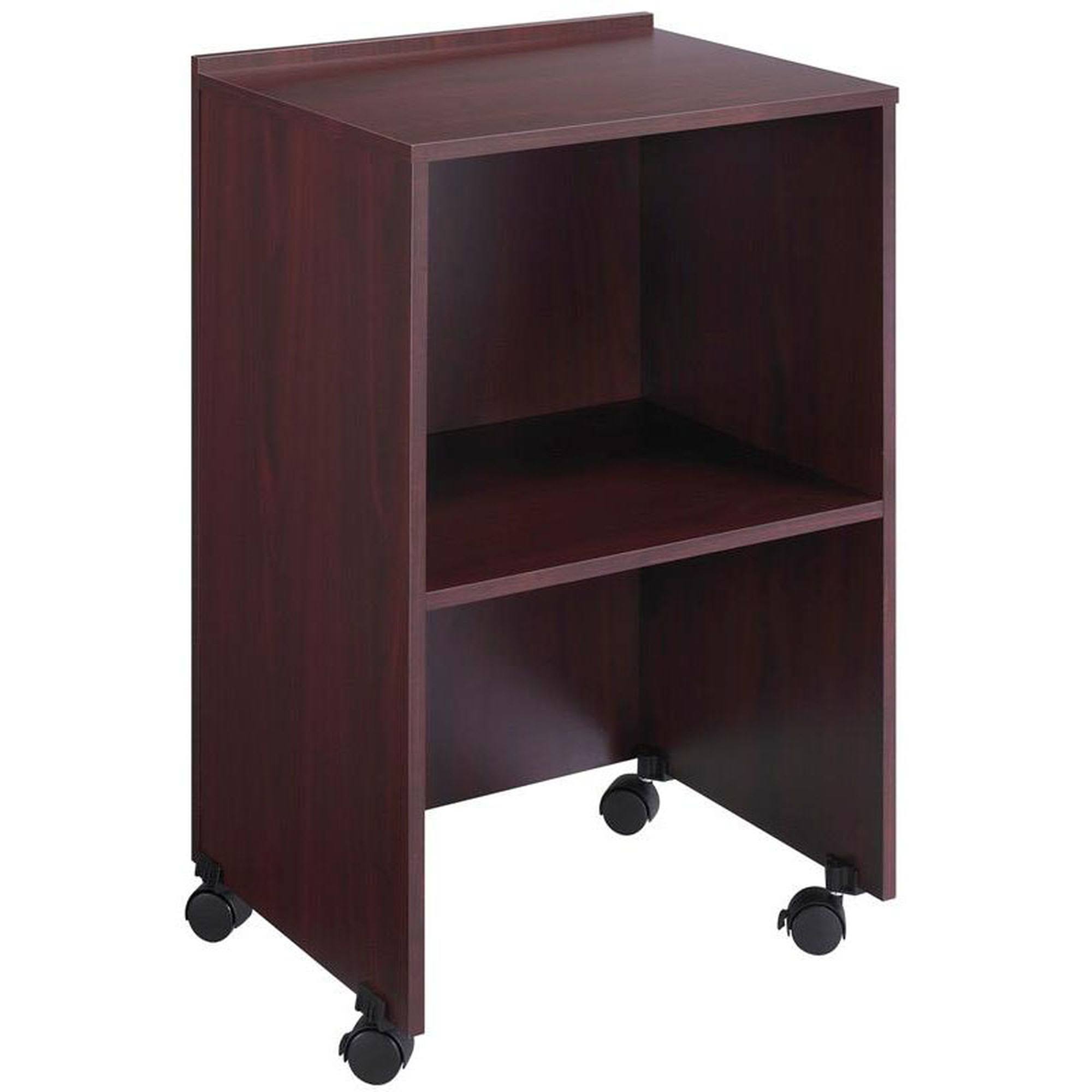 Safco Lectern Base/Media Cart - Mahogany - WGL-1-s