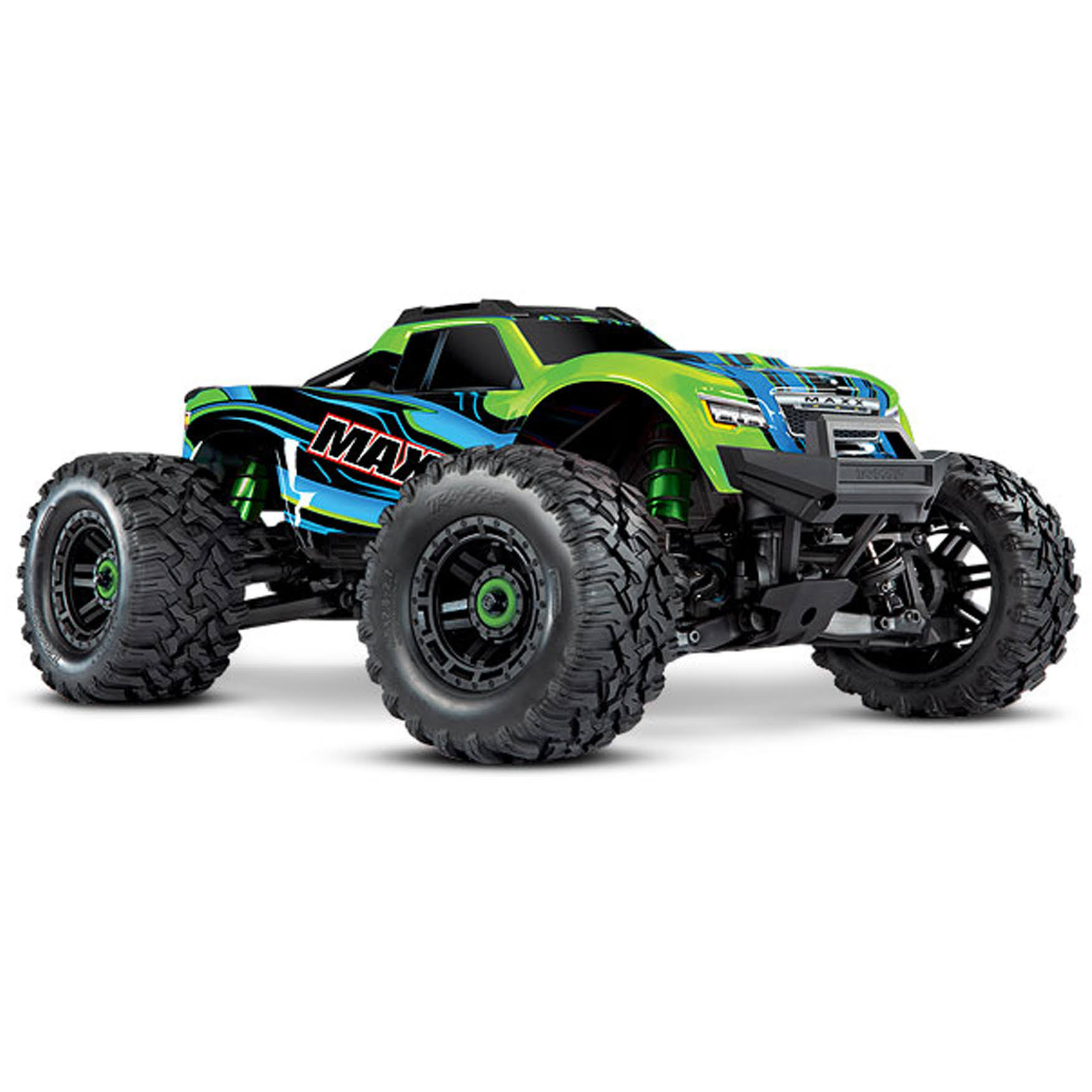 Traxxas 89076-4 - Maxx 1/10 4WD Brushless Monster Truck RTR, Green ...