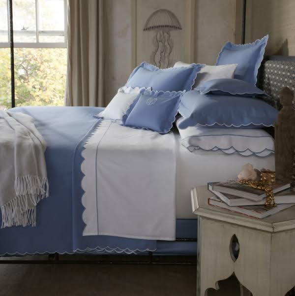 Matouk Diamond Pique Azure Twin Coverlet - WGL-1-s