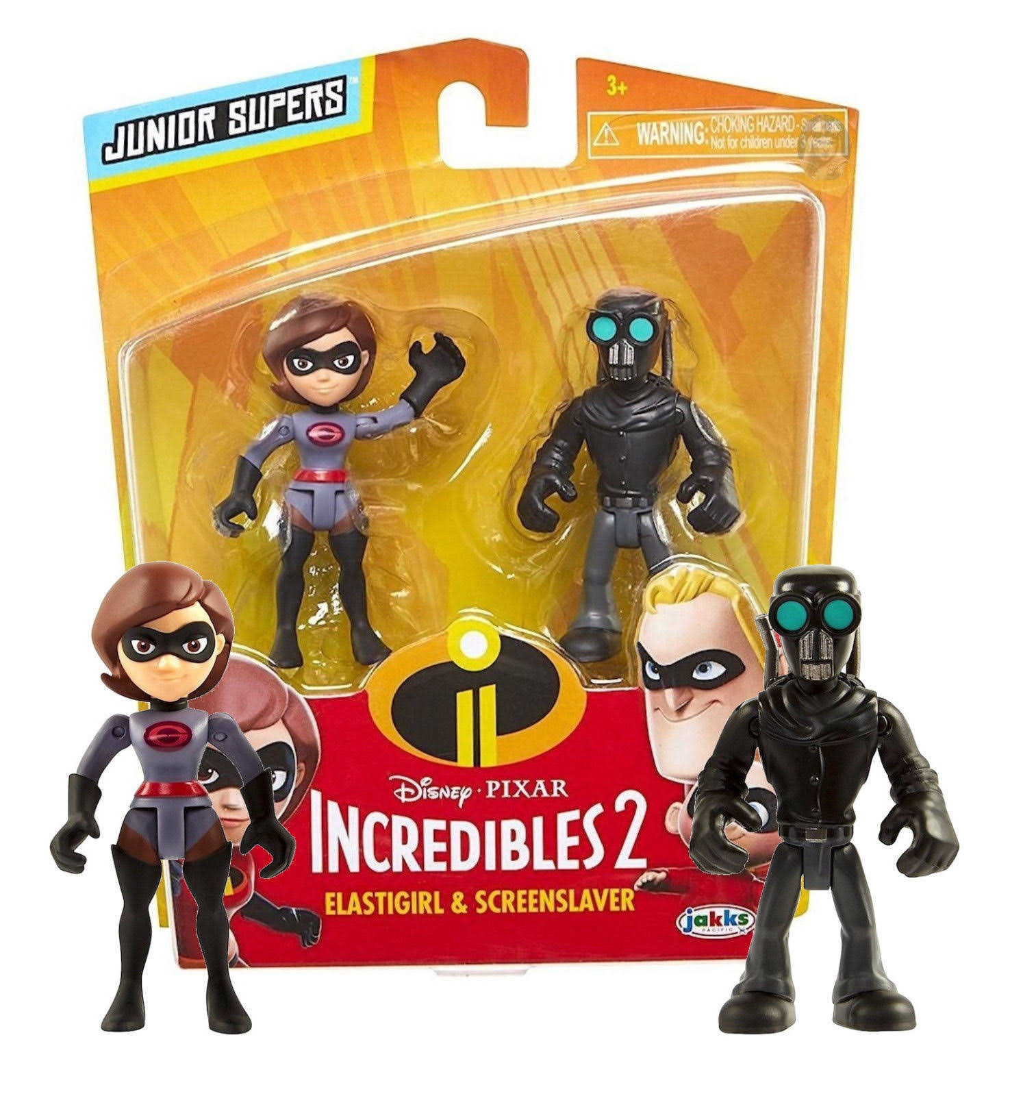 The Incredibles 2 Elastigirl & Screenslaver Junior Supers Action Figure 