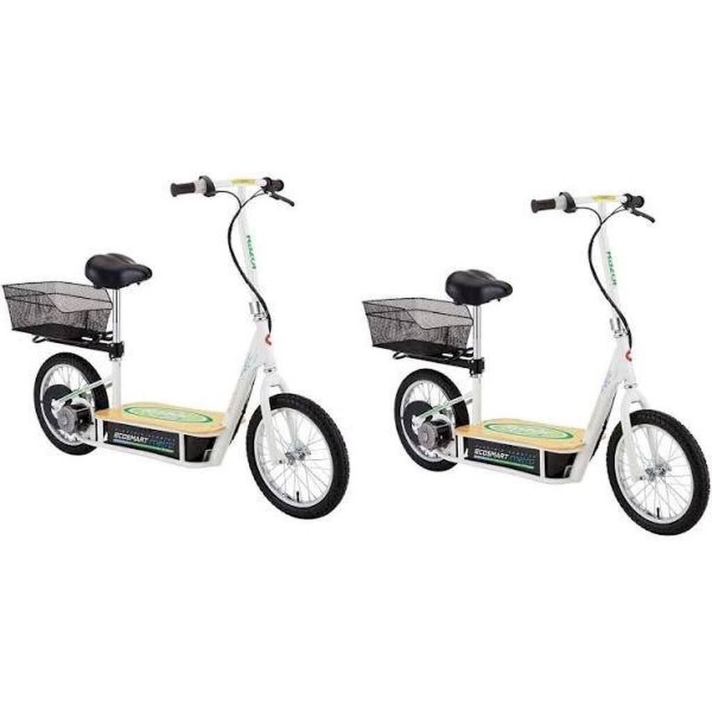 Ecosmart Metro Electric Economical Green Scooter with Seat & Rack ...