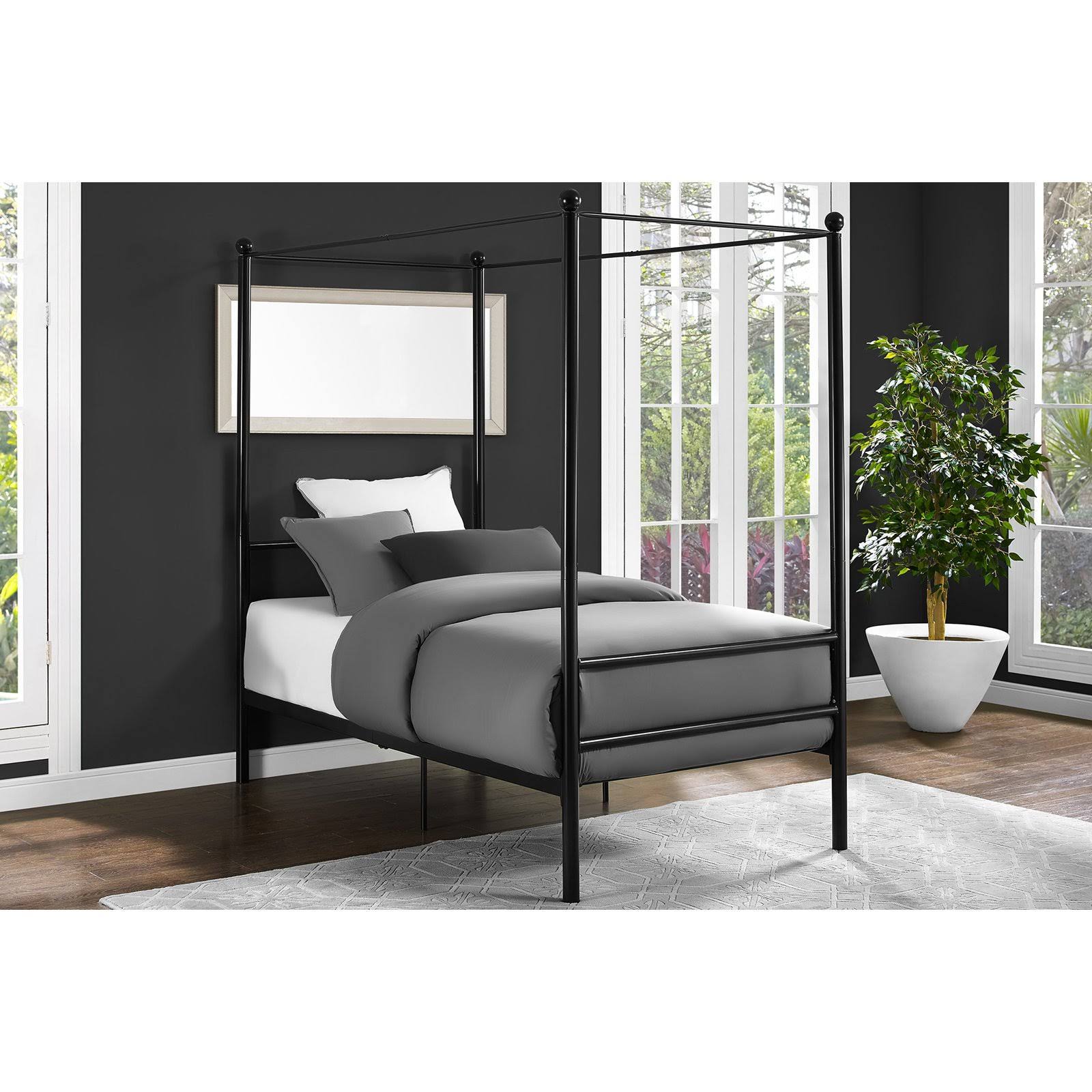 Mainstays Metal Canopy Bed, Black, Queen WGL1s