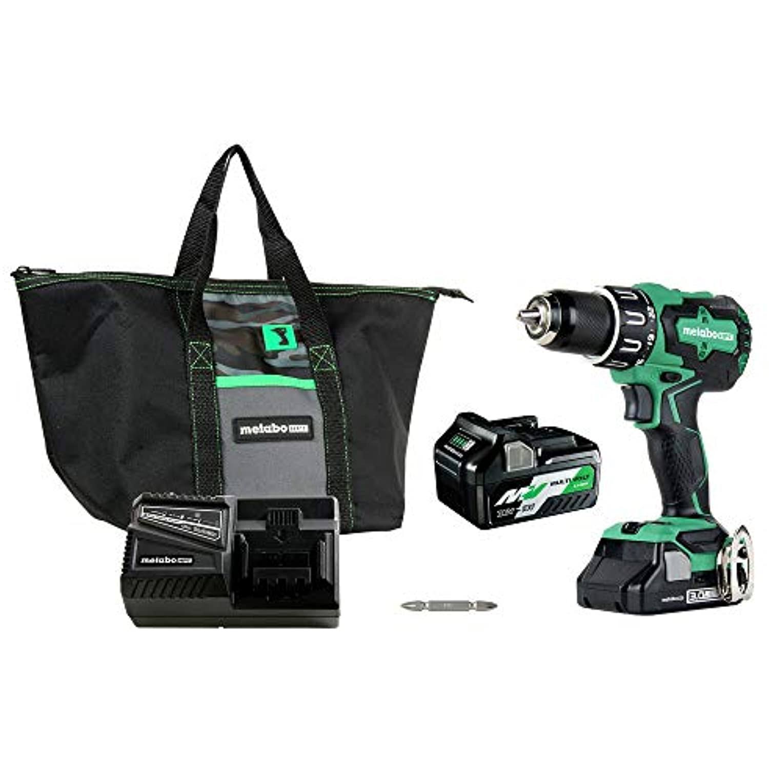 Metabo HPT DV18DBFL2T 18V Cordless Brushless Hammer Drill. Includes Two